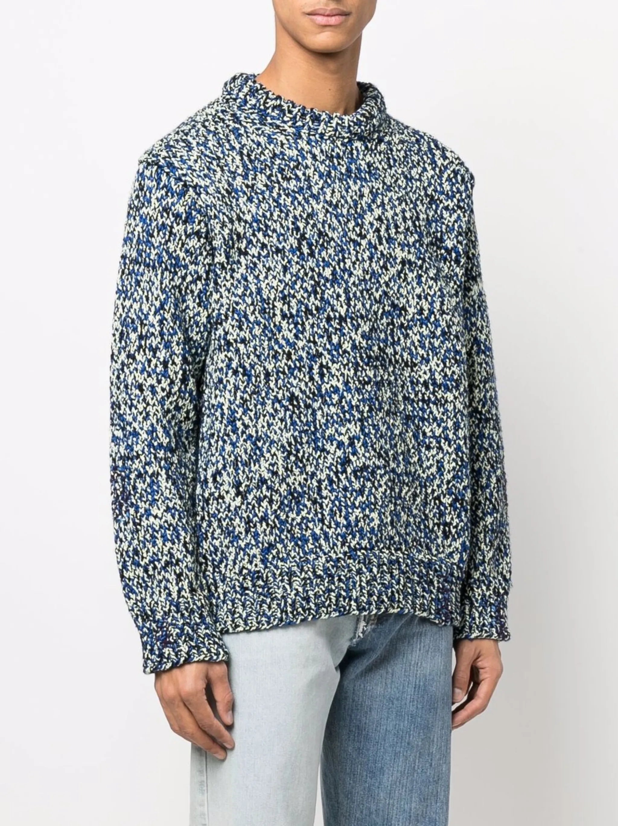 mouliné crew neck jumper
