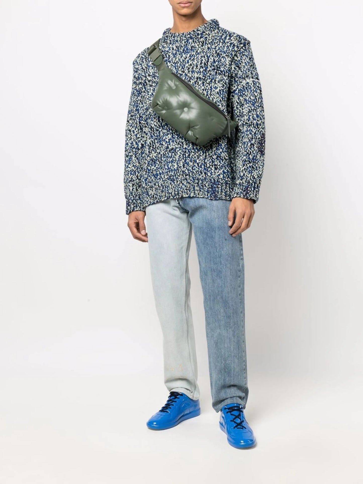 mouliné crew neck jumper