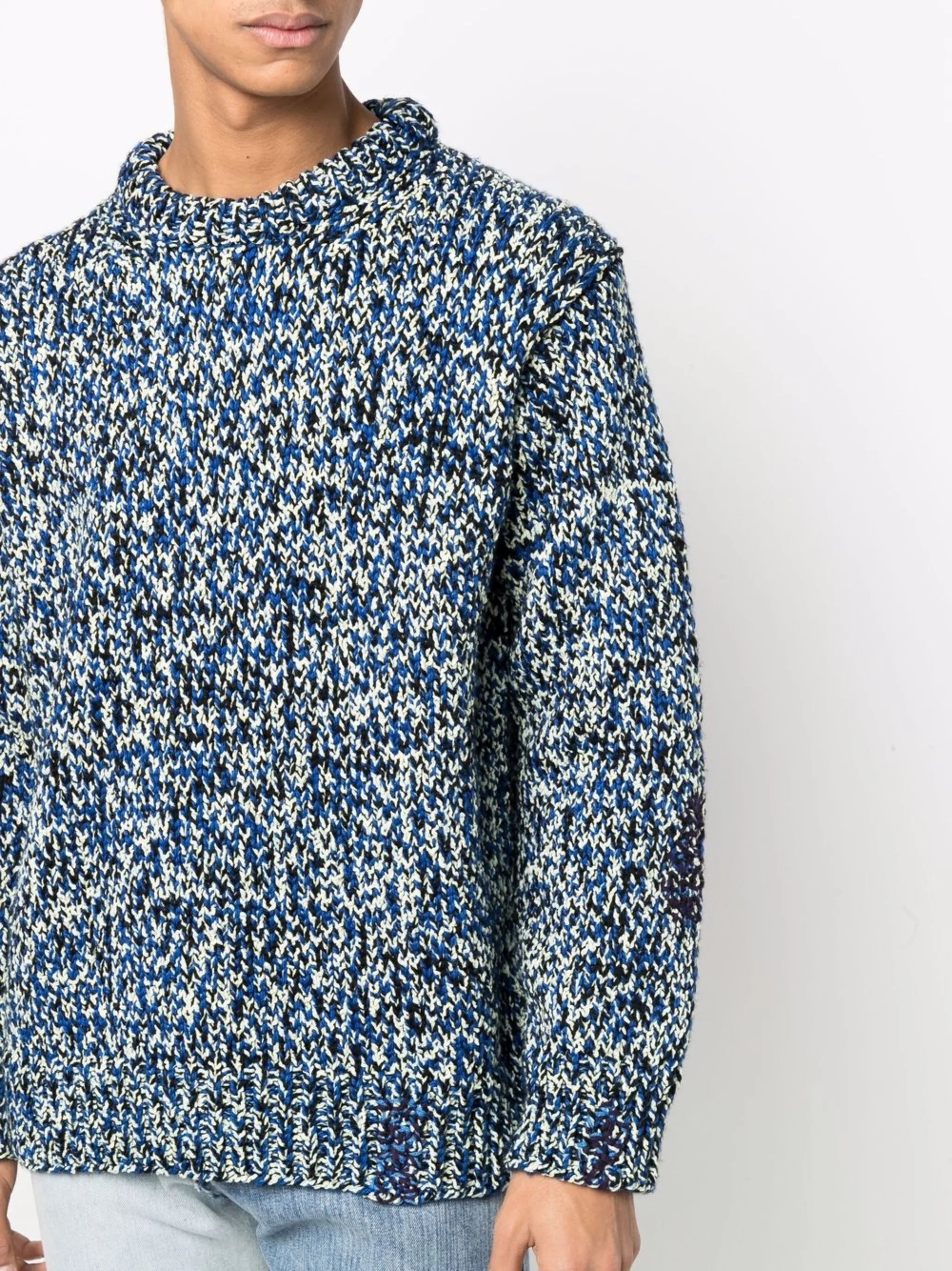 mouliné crew neck jumper