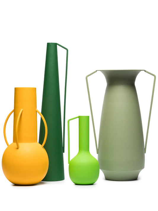 Roman powder-coated vases (set of 4)