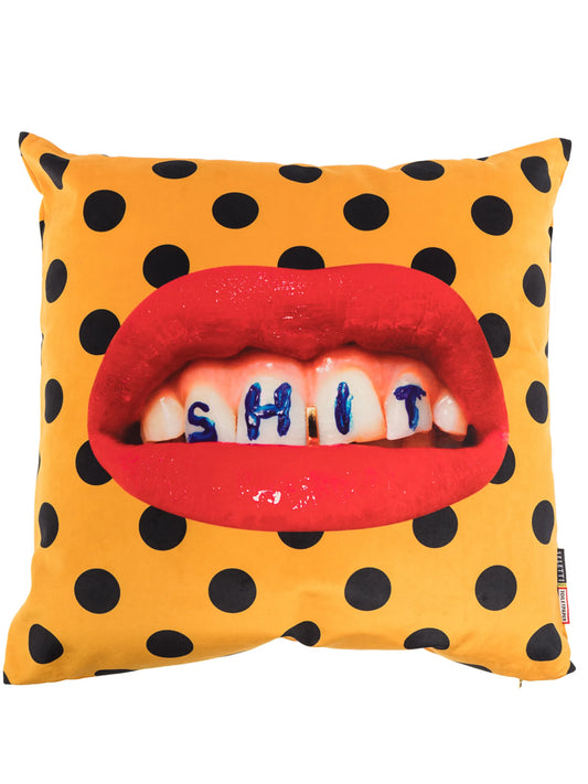 polka dot lip print cushion (50x50cm)