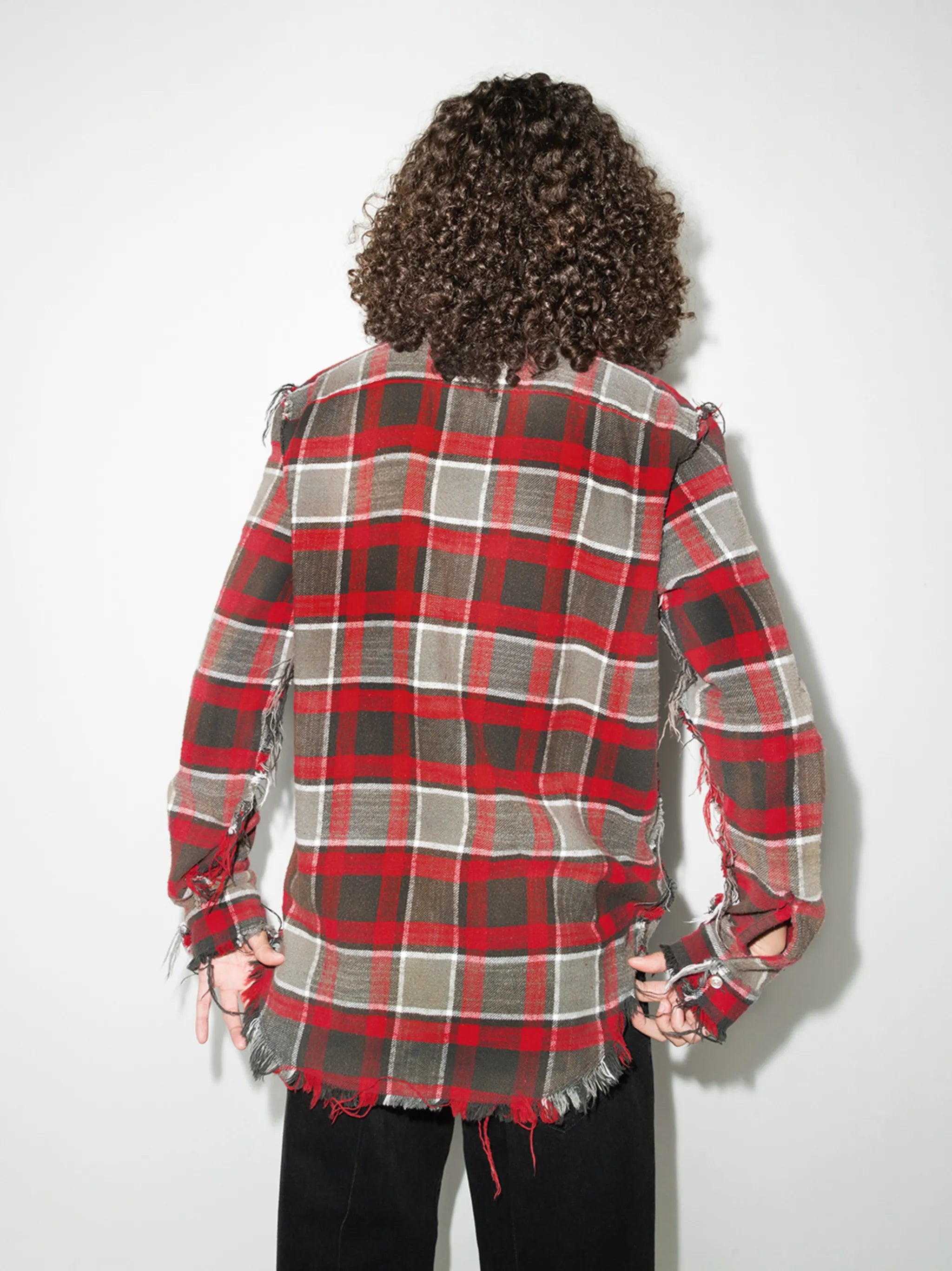 frayed check shirt