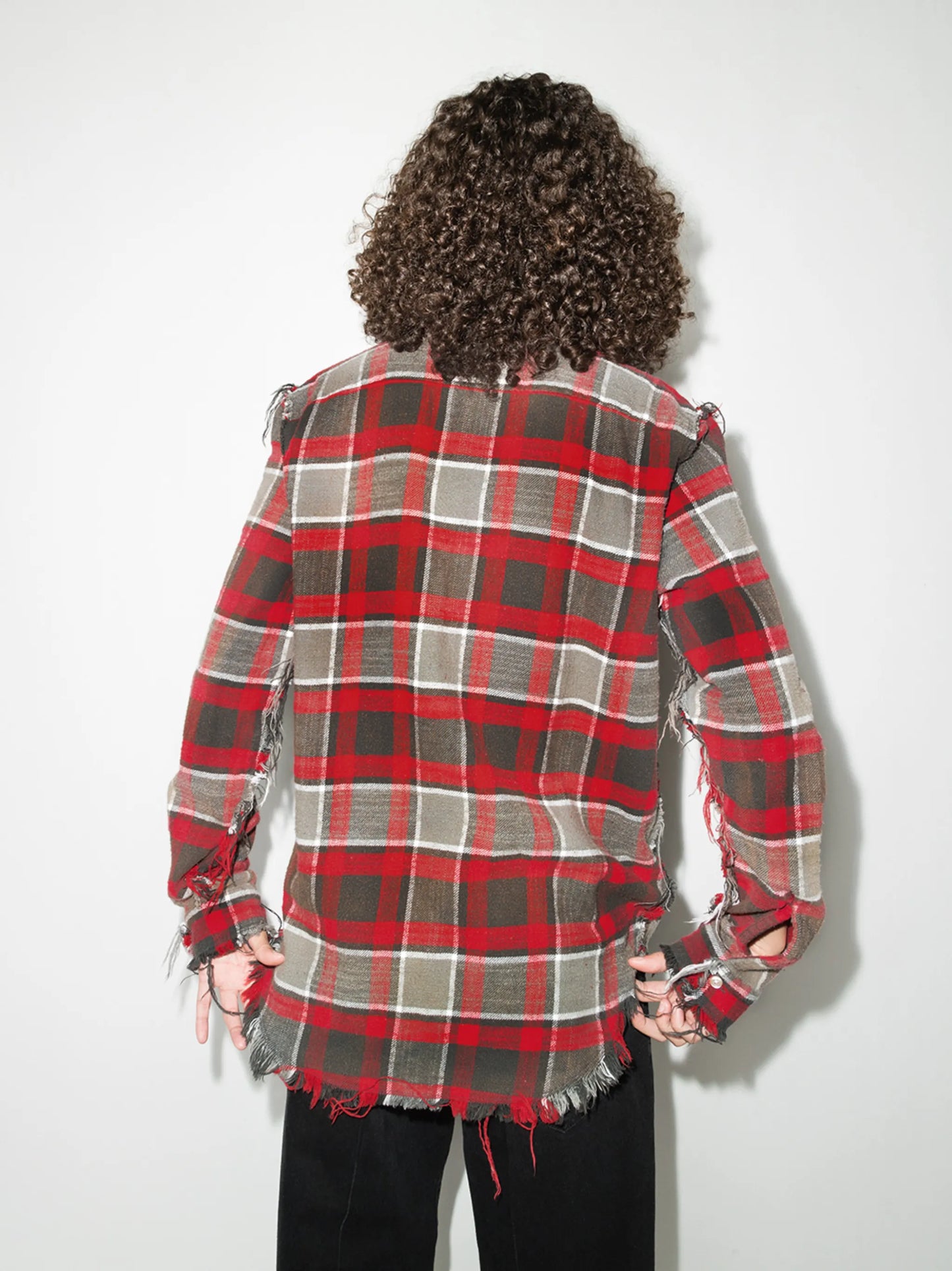frayed check shirt