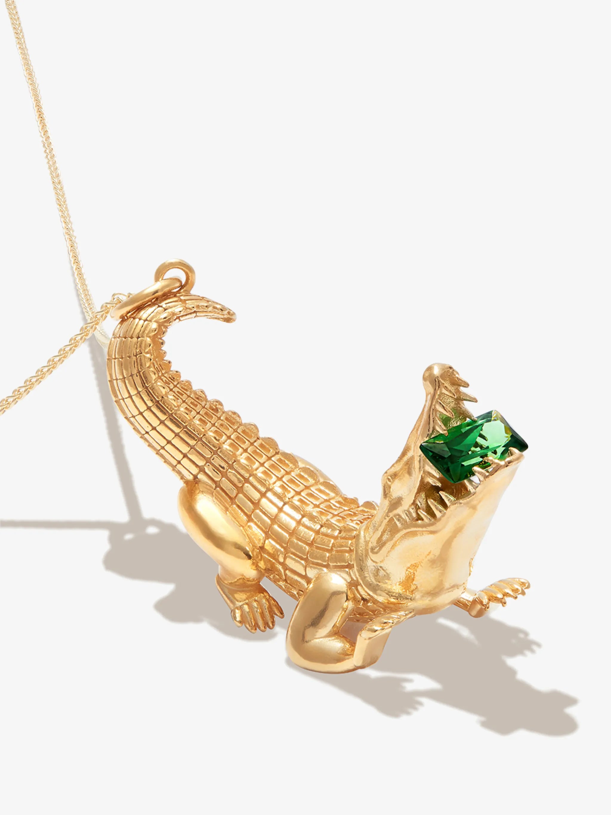 gold-plated silver crystal necklace