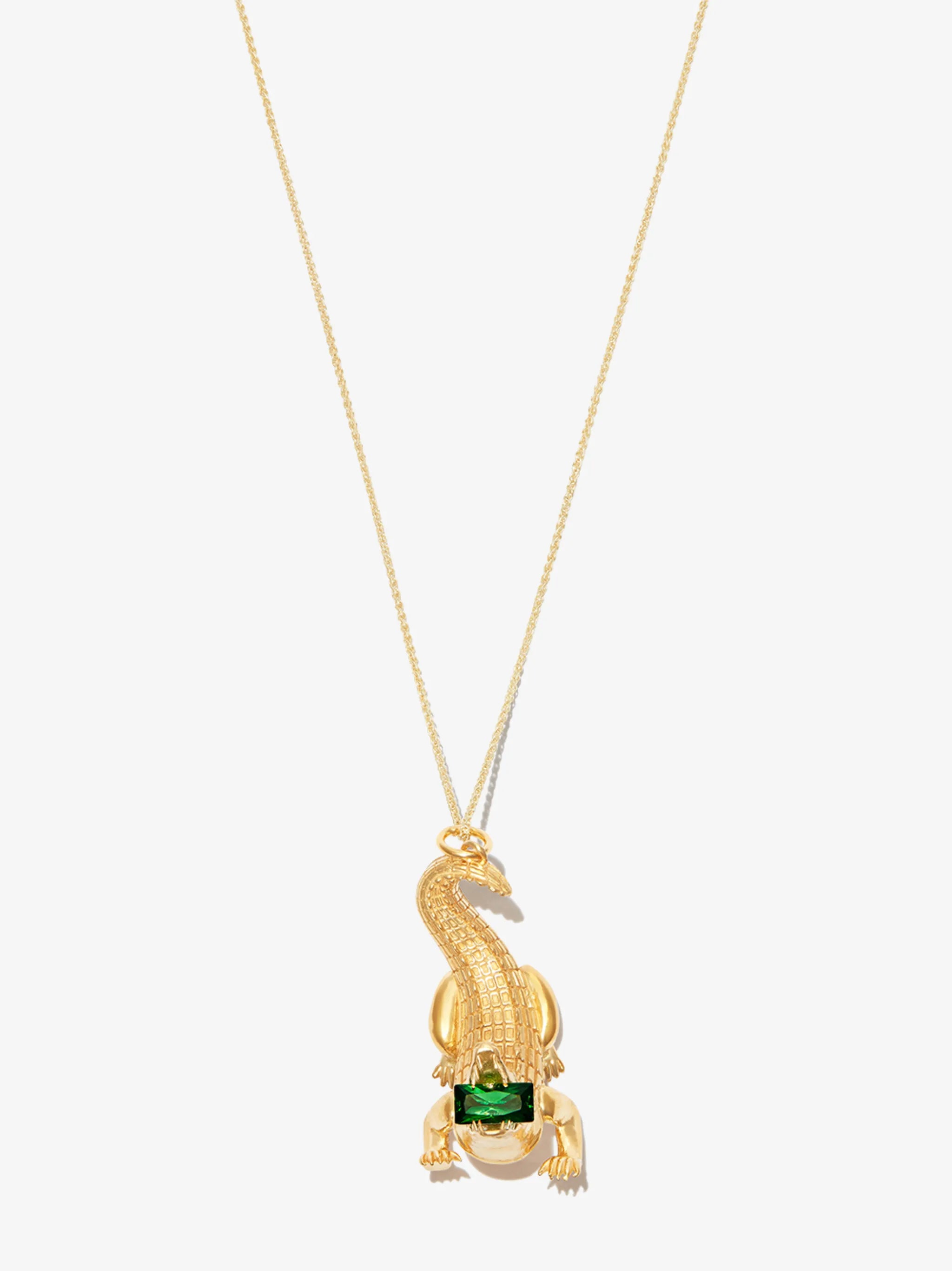 gold-plated silver crystal necklace