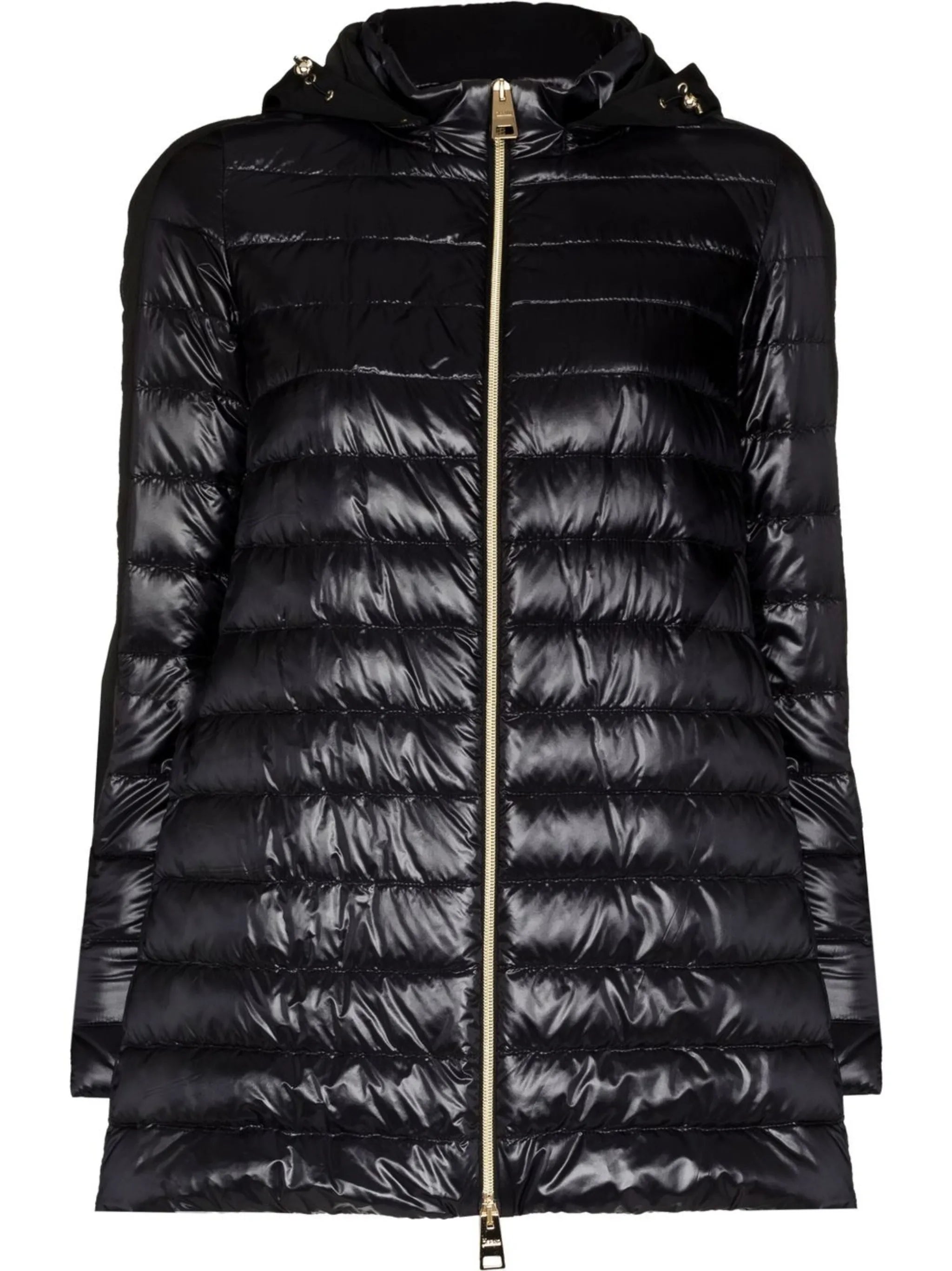 concealed-hood padded jacket