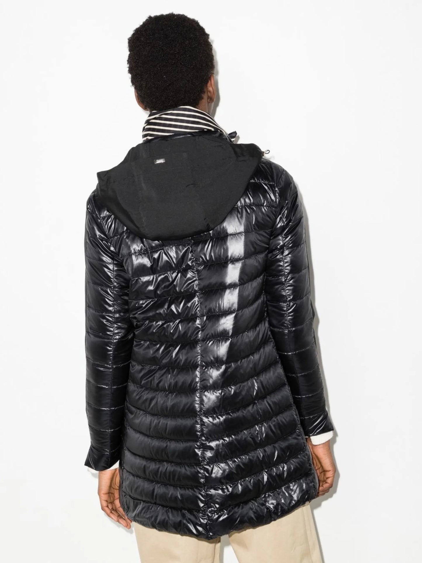 concealed-hood padded jacket