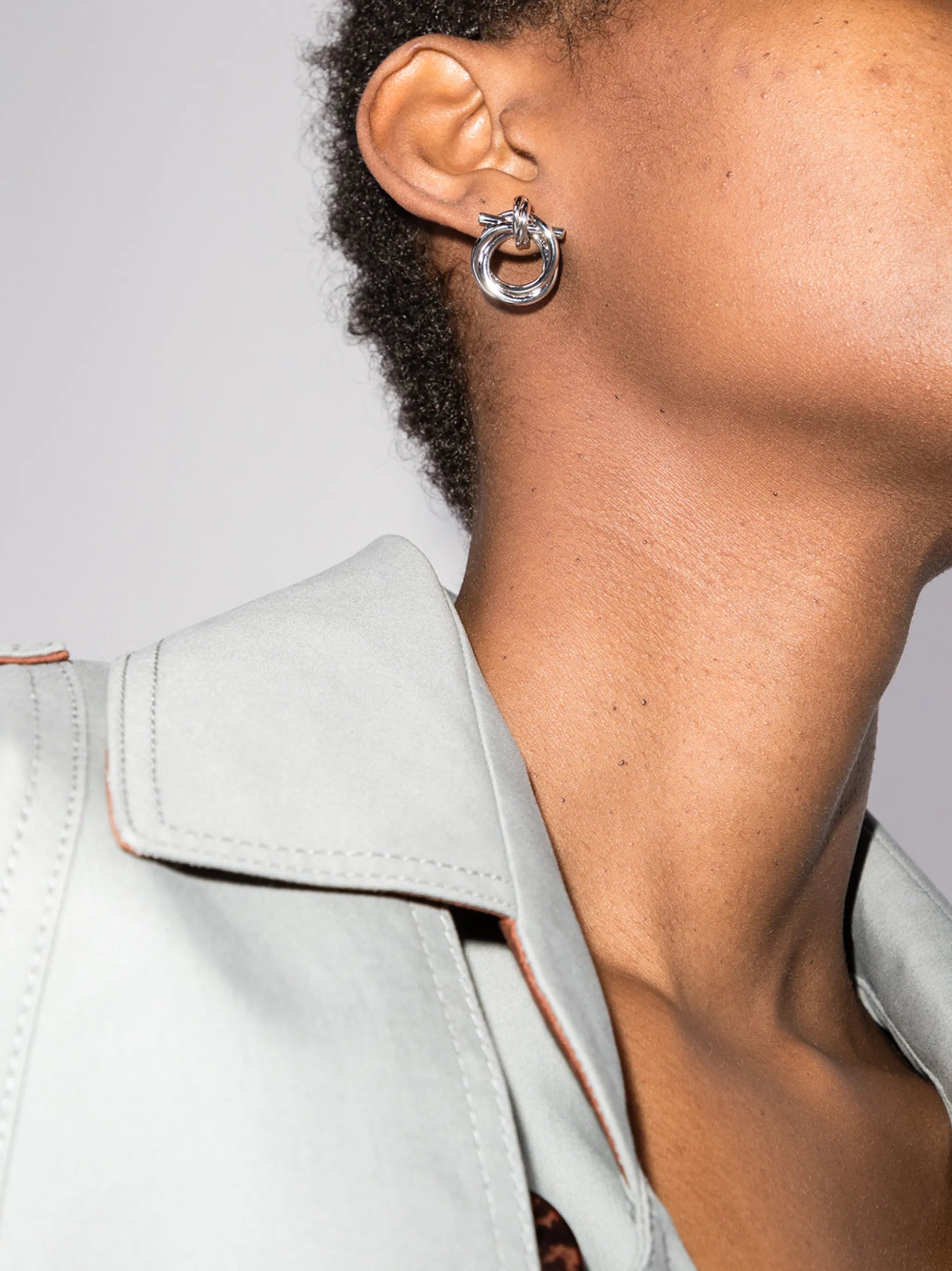 Gancini stud earrings