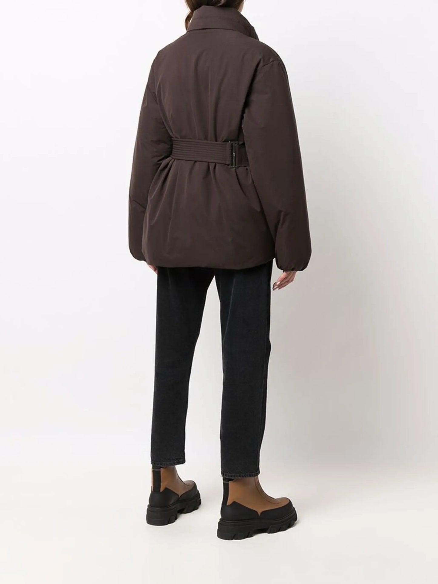 double-breasted hooded coat