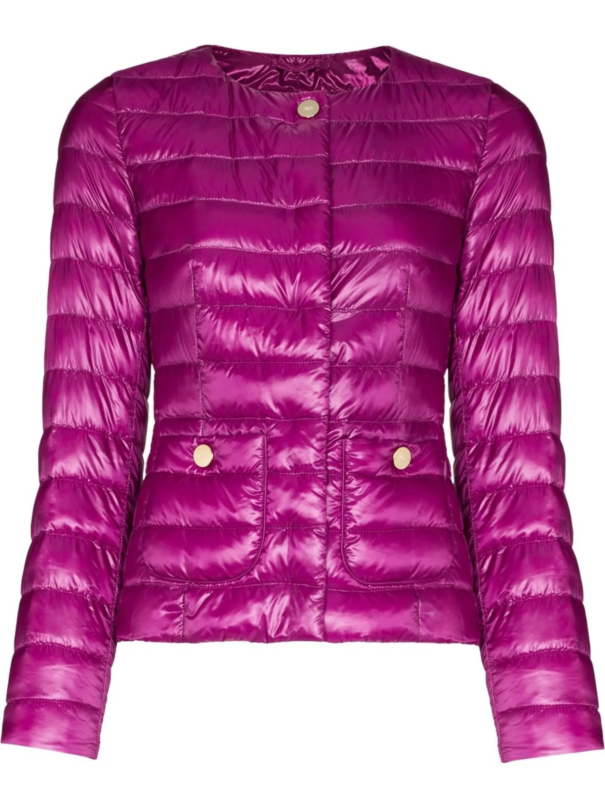 quilted-finish fitted jacket