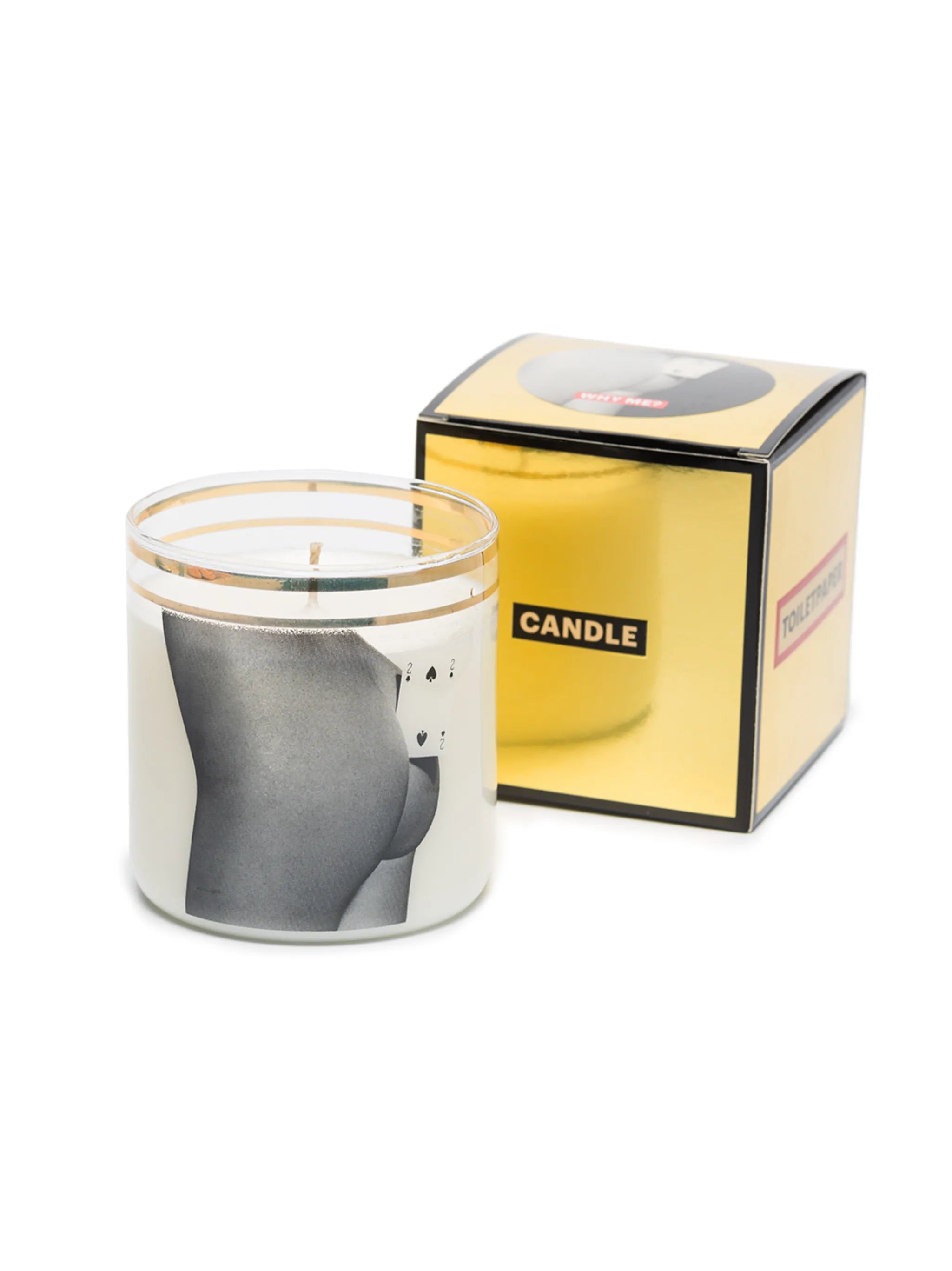 Two of Spades glass candle