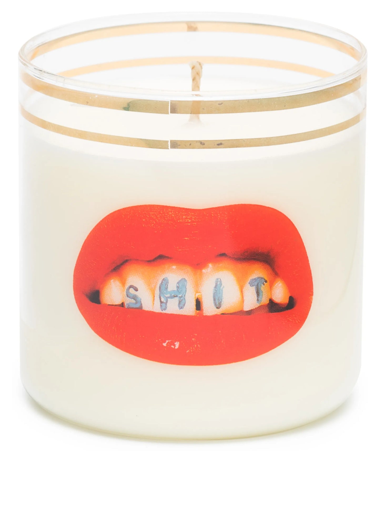 Lips glass candle