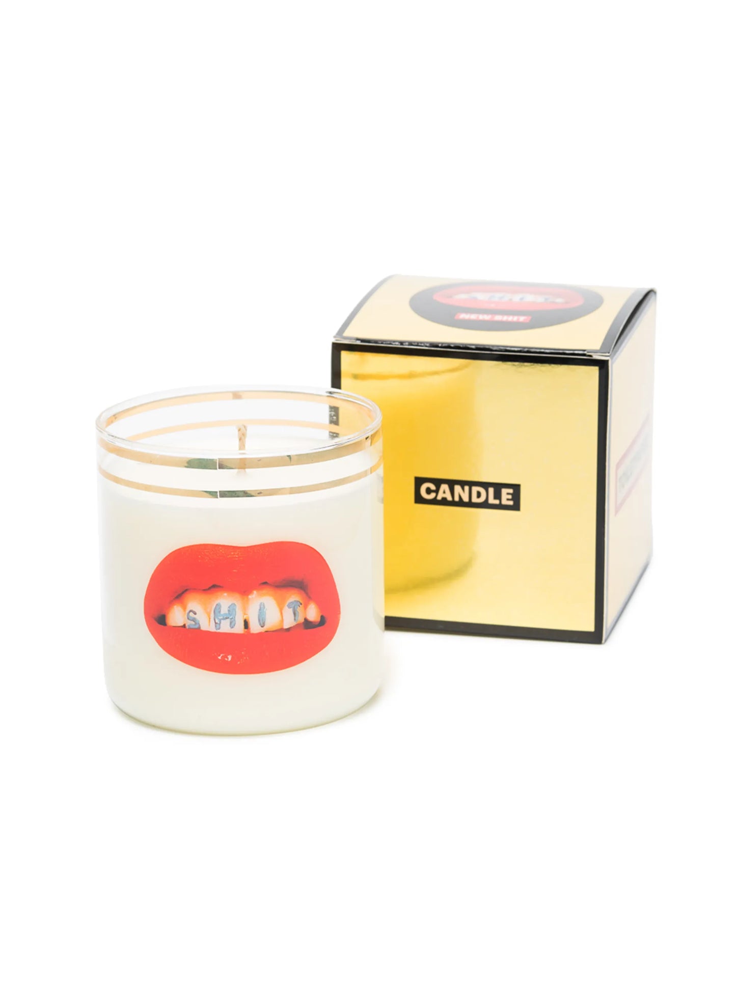 Lips glass candle