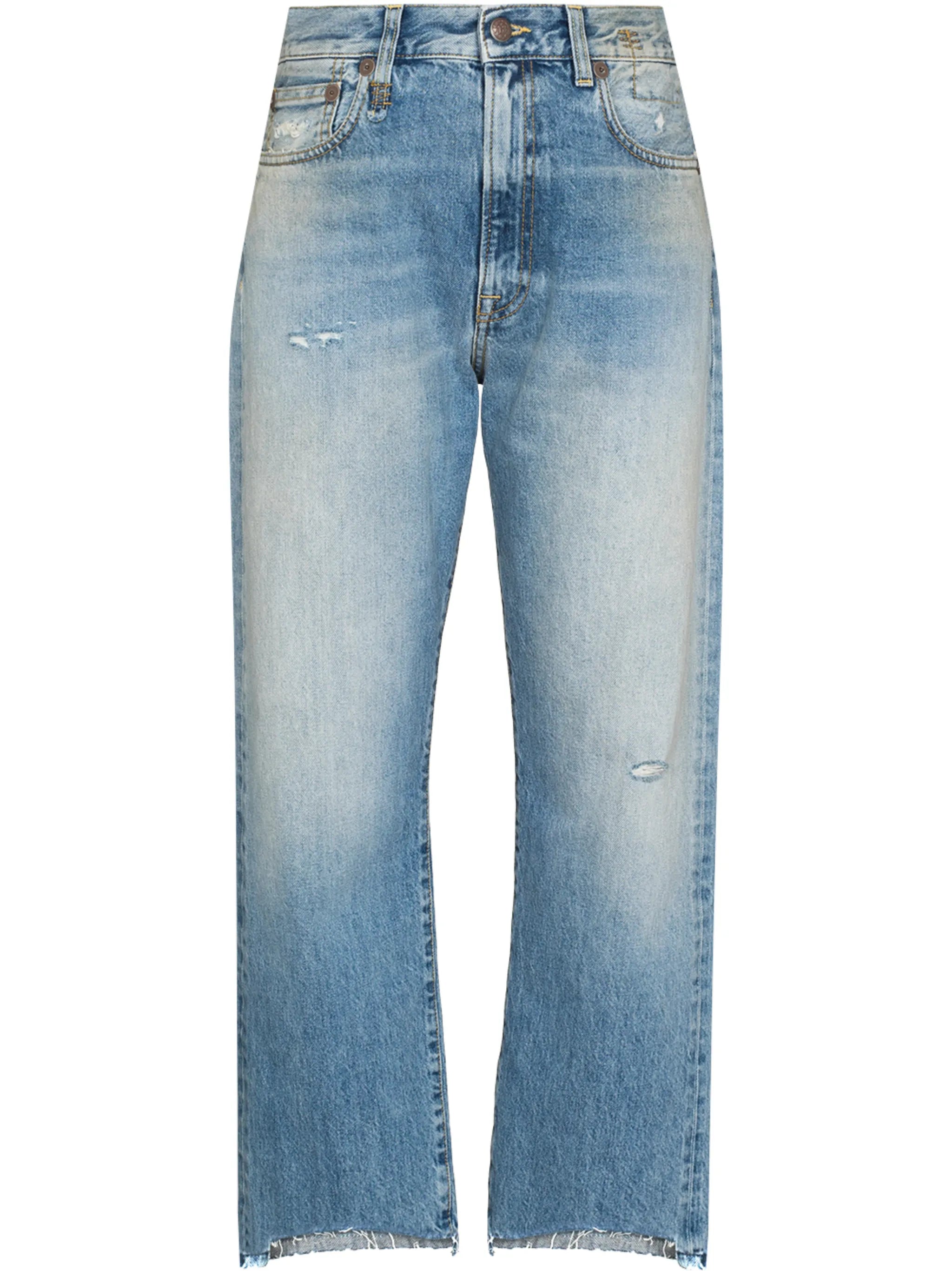 vintage-wash boyfriend jeans