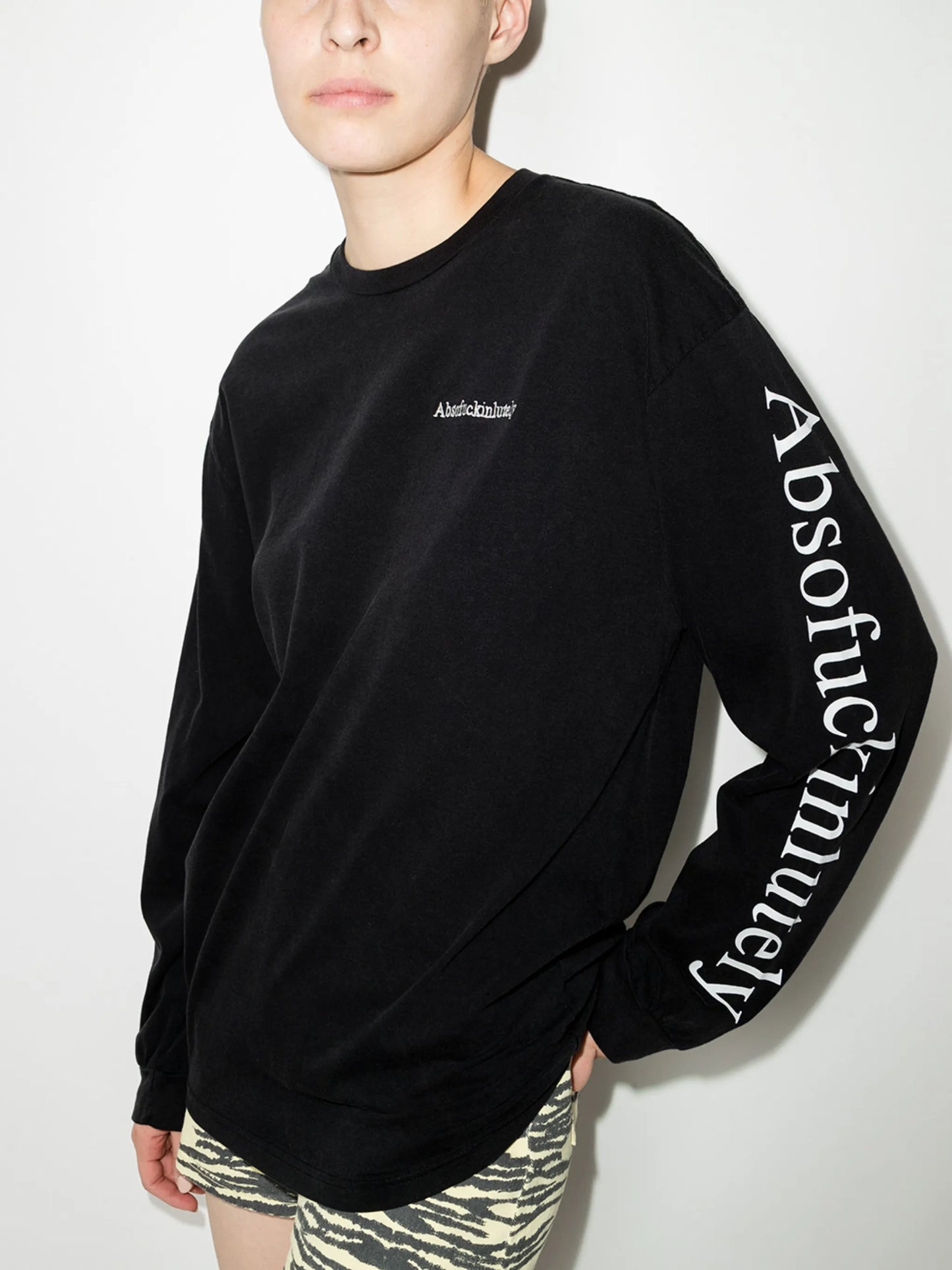 slogan-print cotton sweatshirt