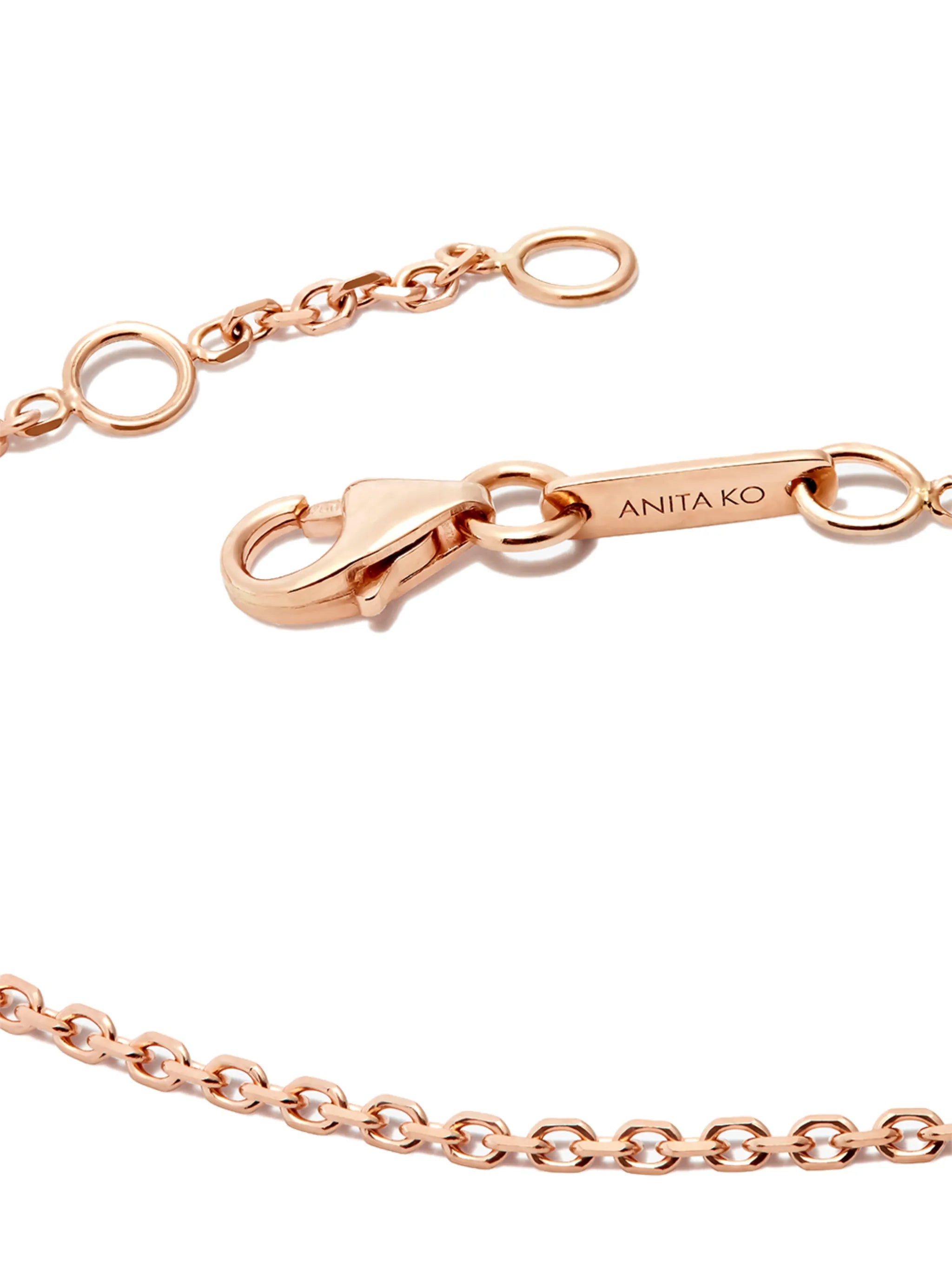 18kt rose gold diamond chain necklace