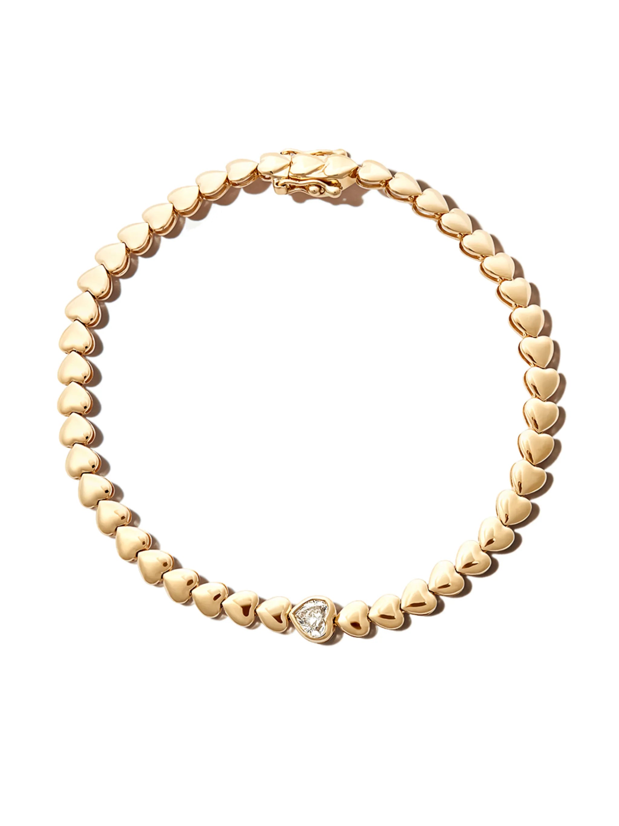 18kt yellow gold diamond tennis bracelet