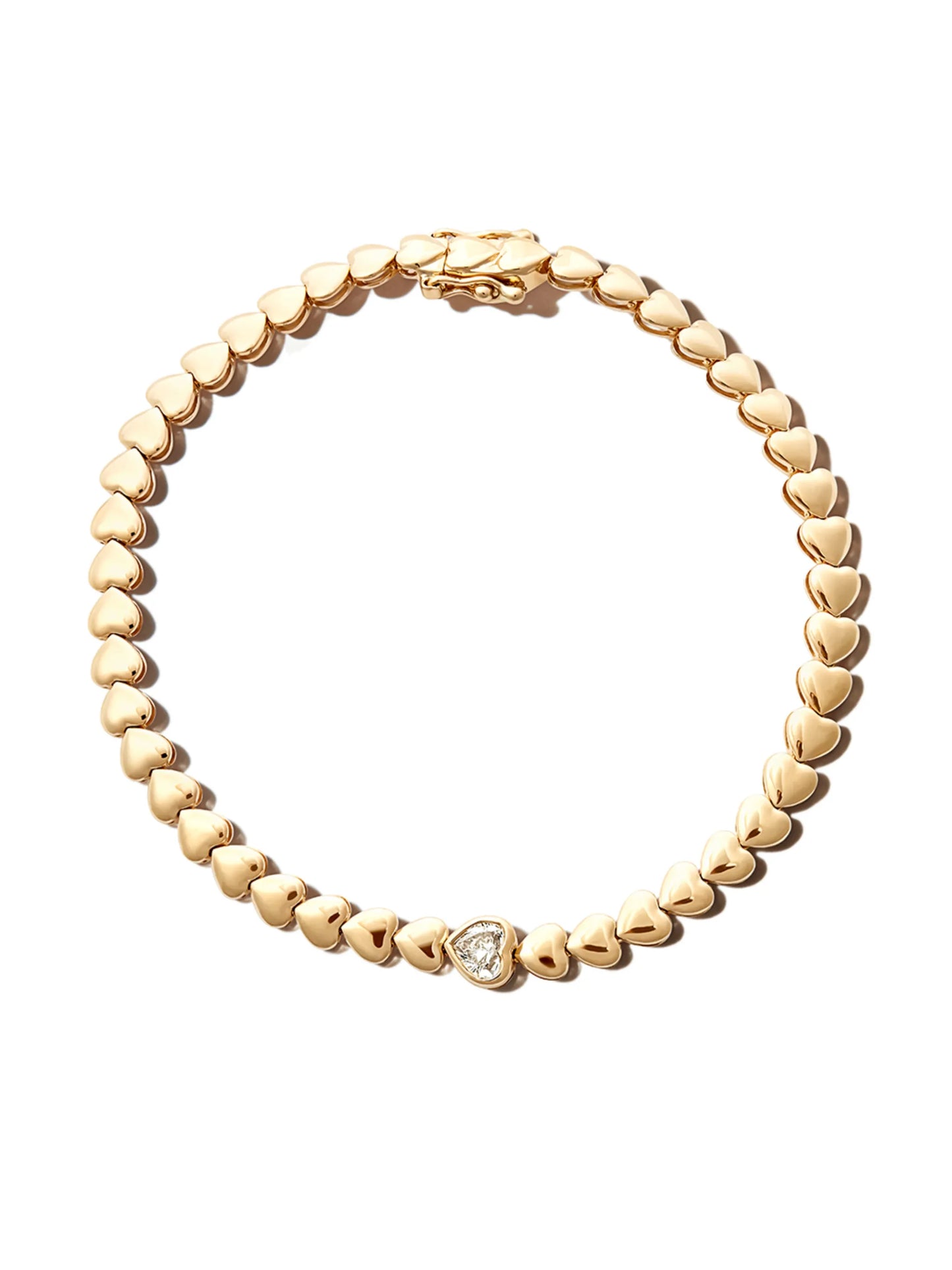 18kt yellow gold diamond tennis bracelet