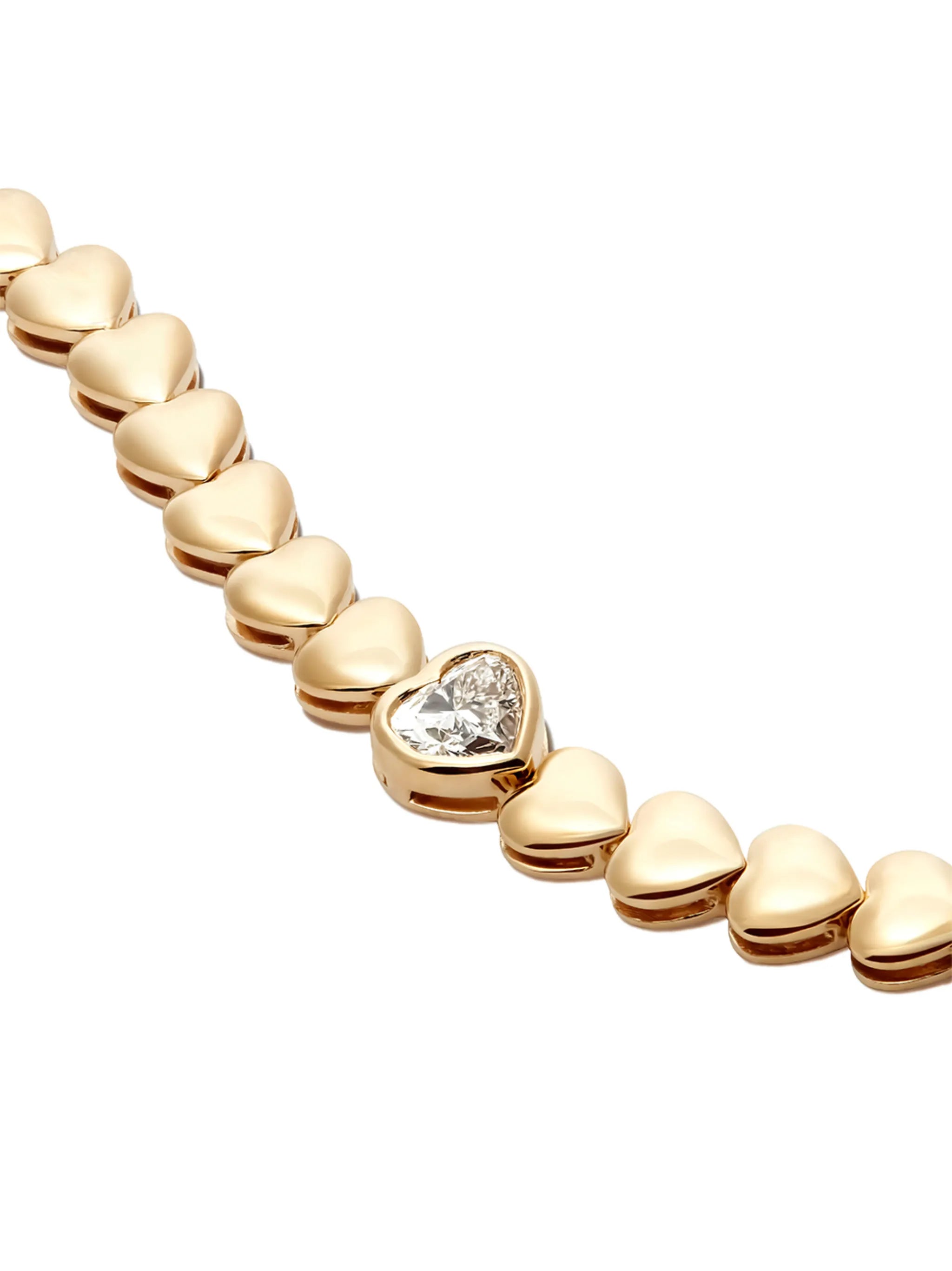18kt yellow gold diamond tennis bracelet