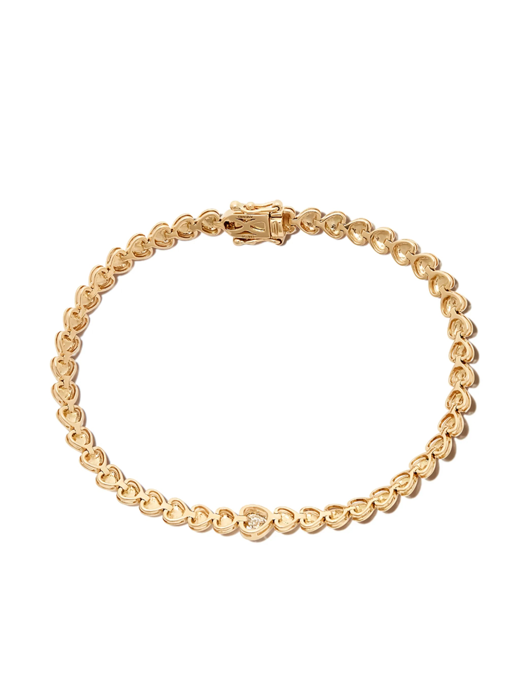 18kt yellow gold diamond tennis bracelet