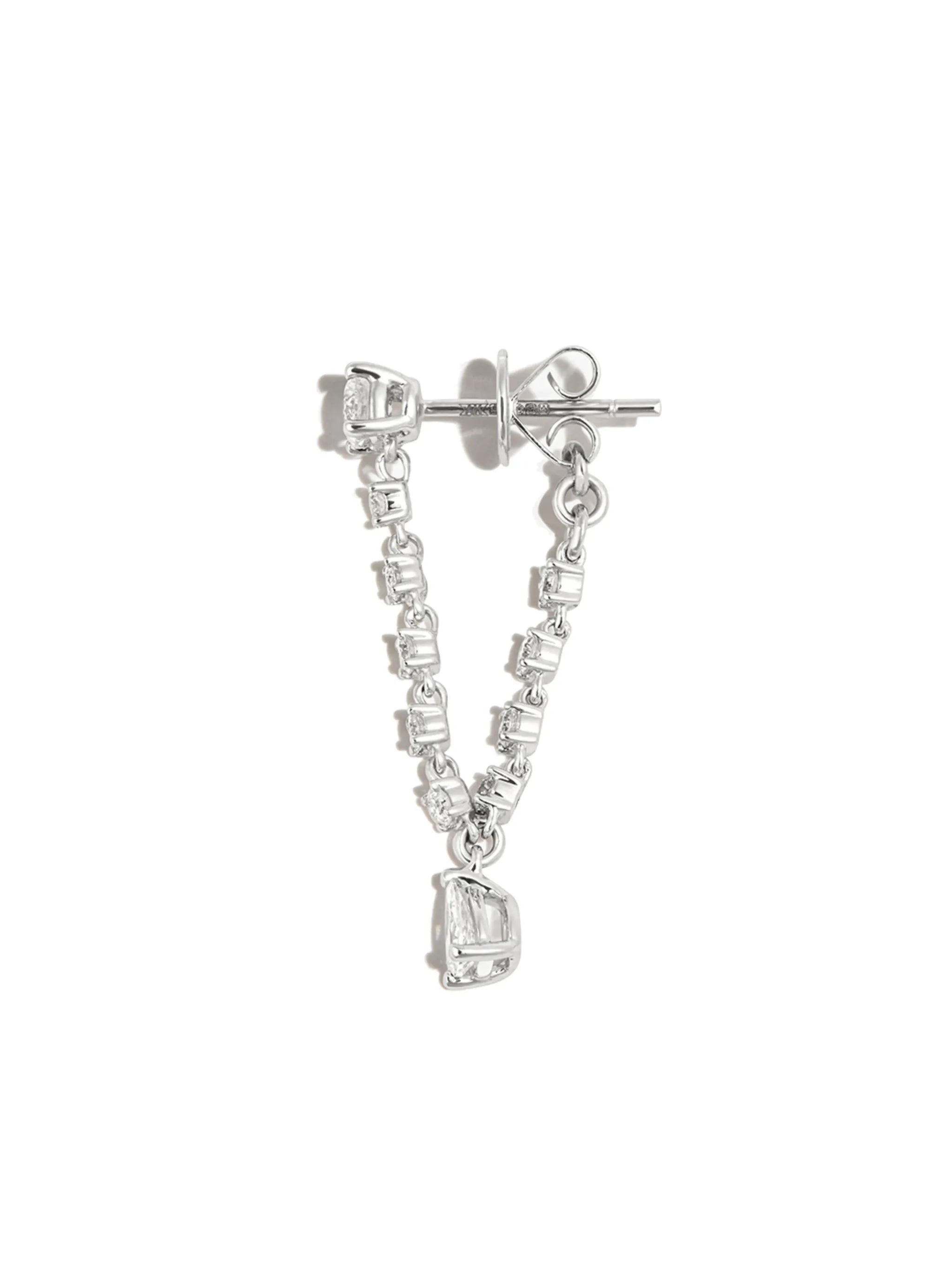 18kt white gold Olivia diamond earring