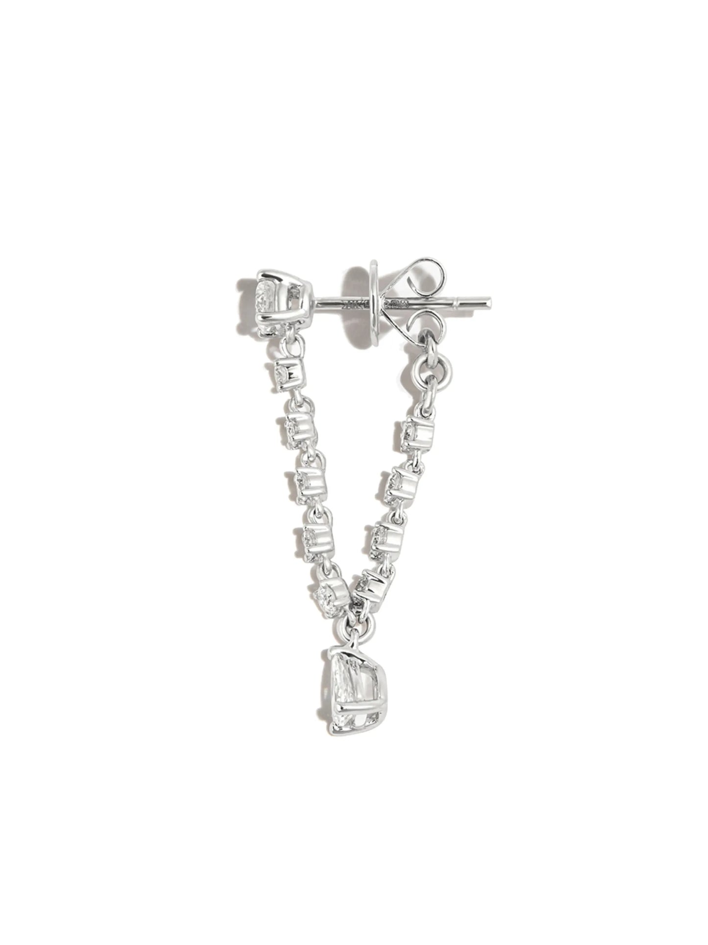 18kt white gold Olivia diamond earring