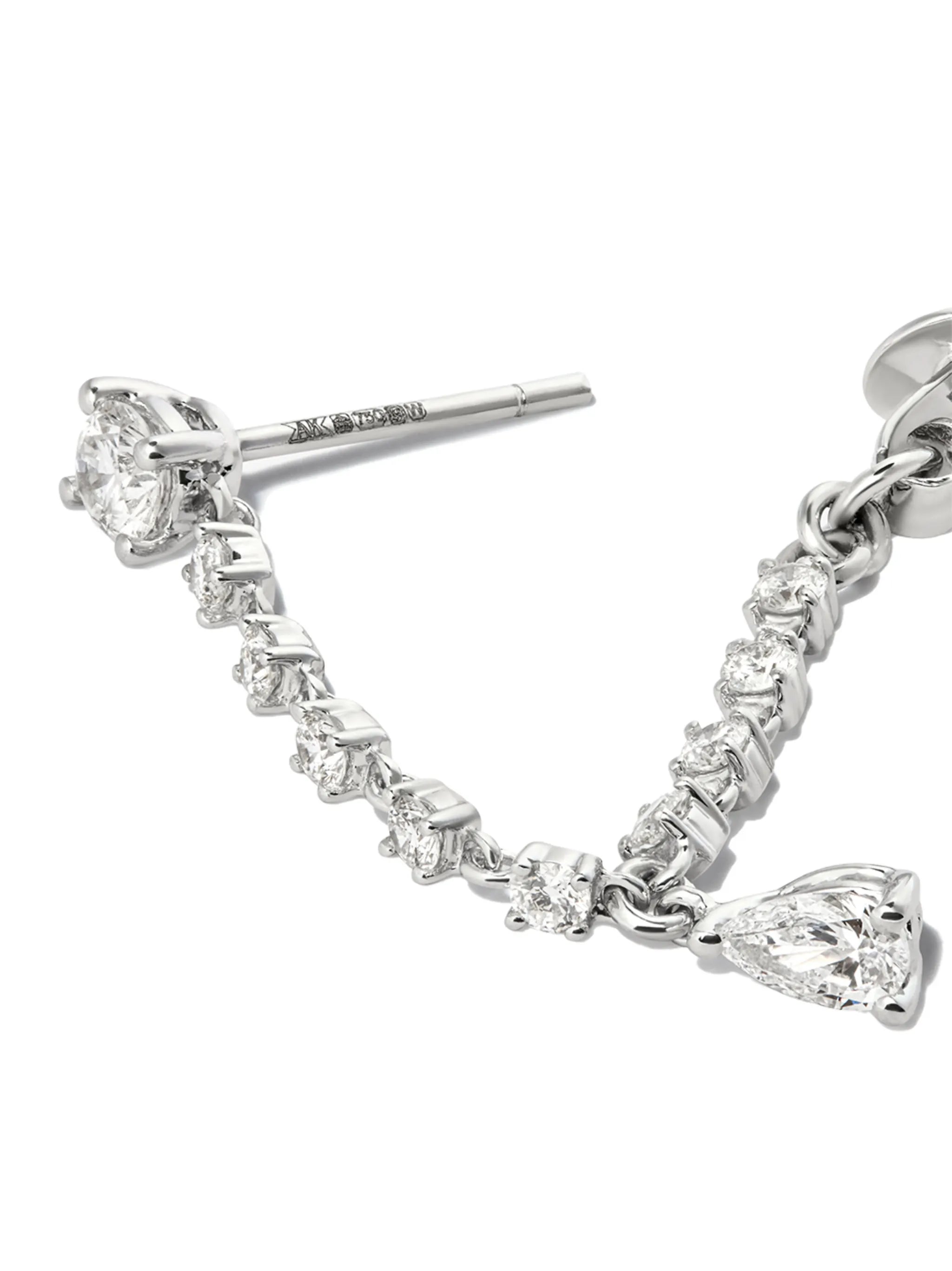 18kt white gold Olivia diamond earring