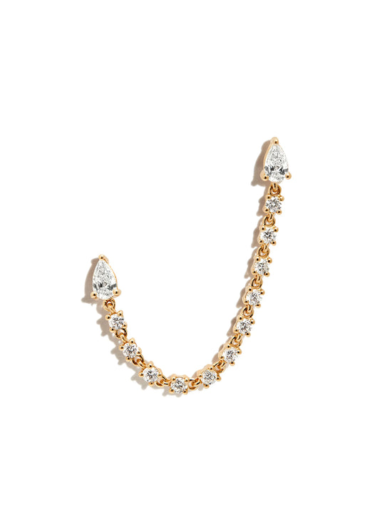 18kt yellow gold diamond single earring