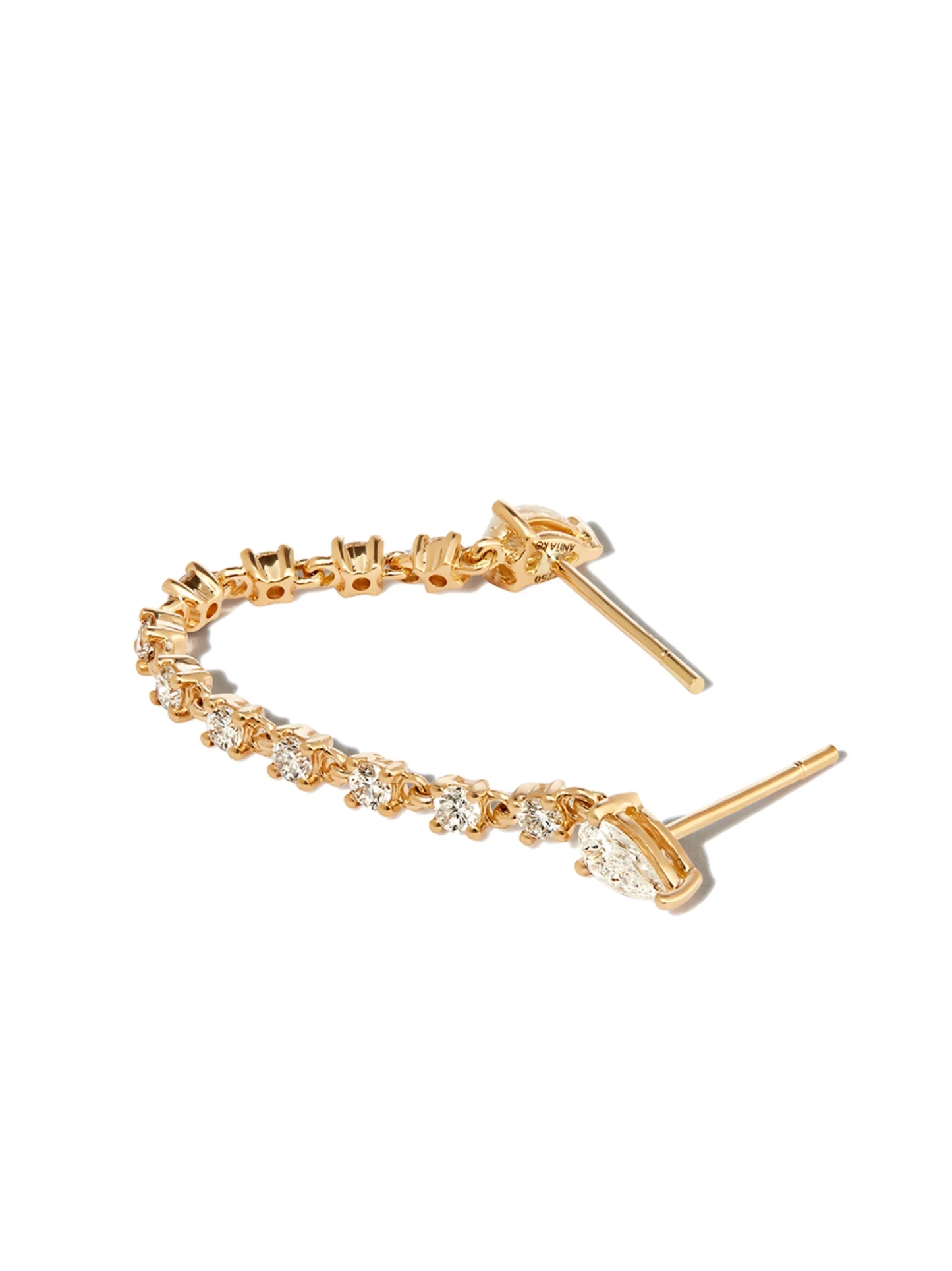 18kt yellow gold diamond single earring