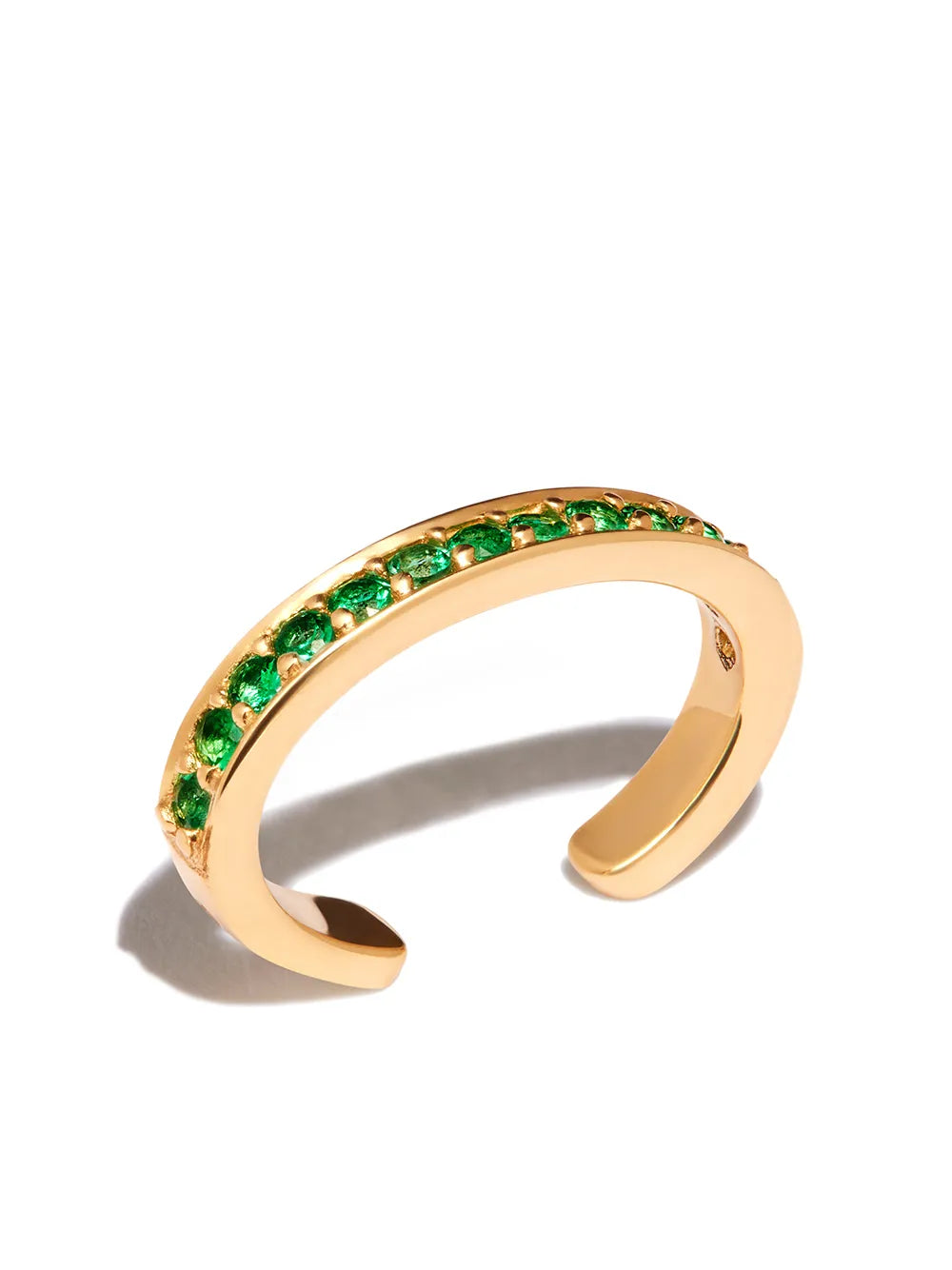18kt yellow gold emerald ear cuff