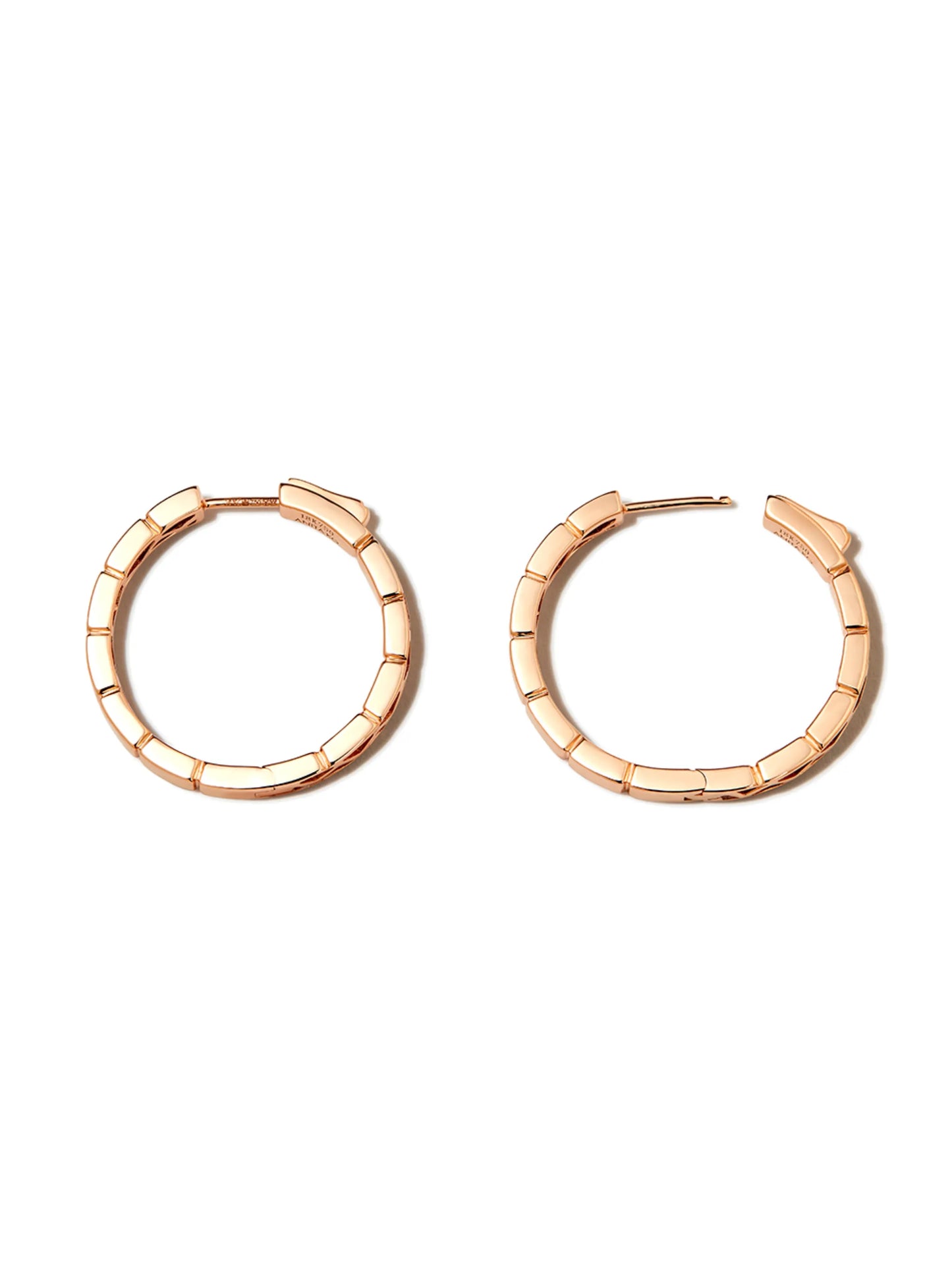 18kt rose gold Bunny hoop earrings