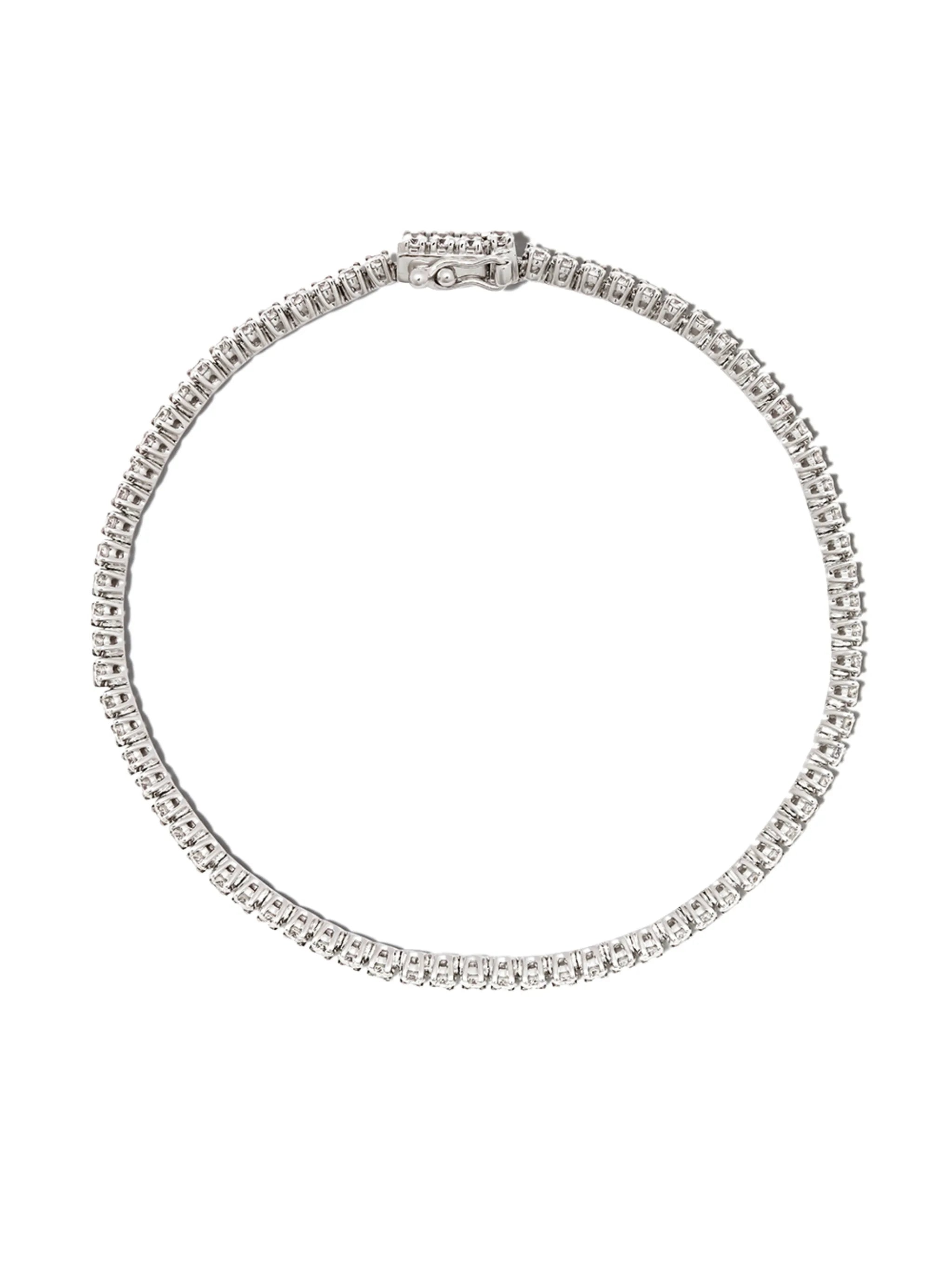 18kt white gold Hepburn diamond tennis bracelet
