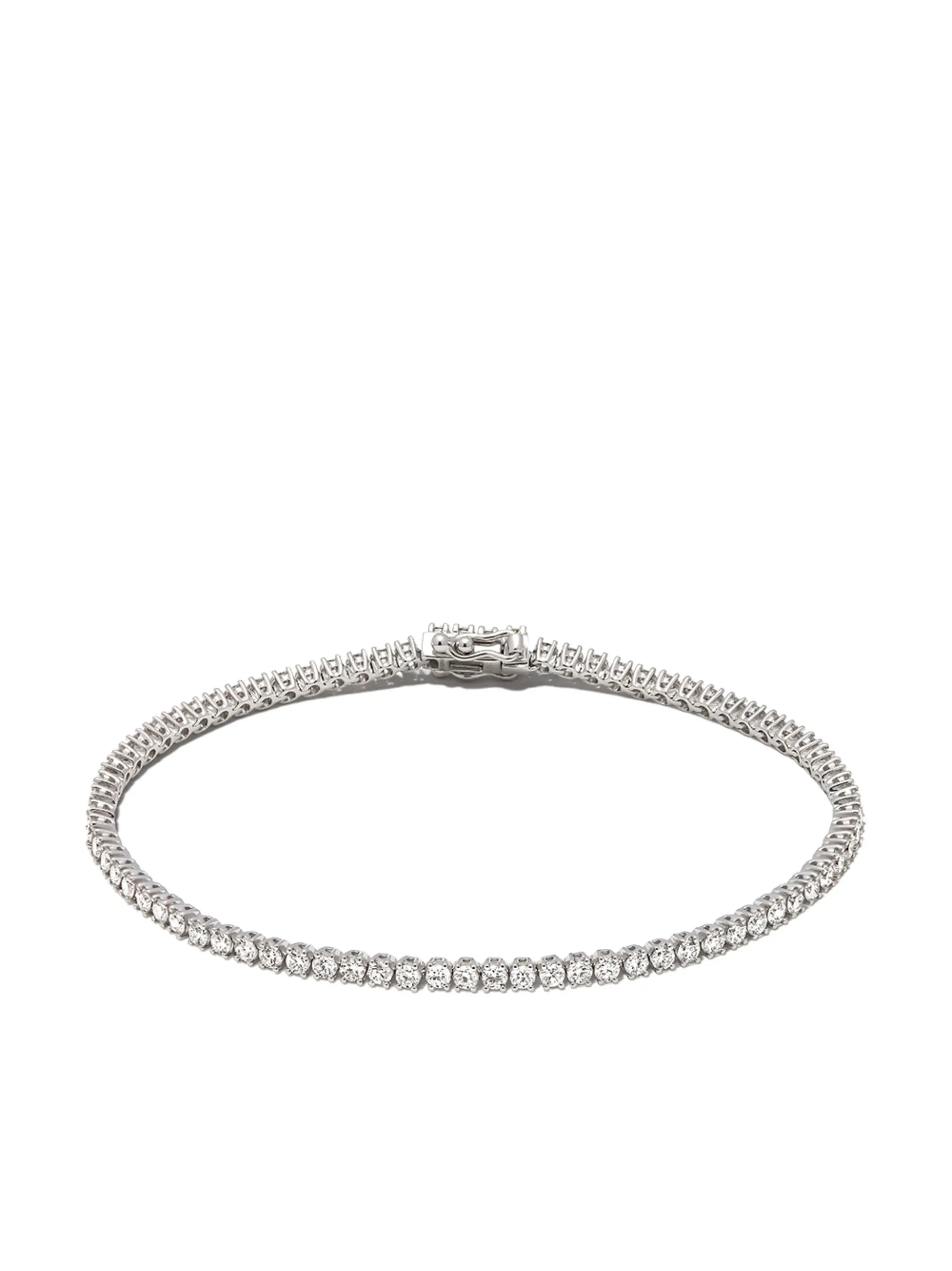 18kt white gold Hepburn diamond tennis bracelet