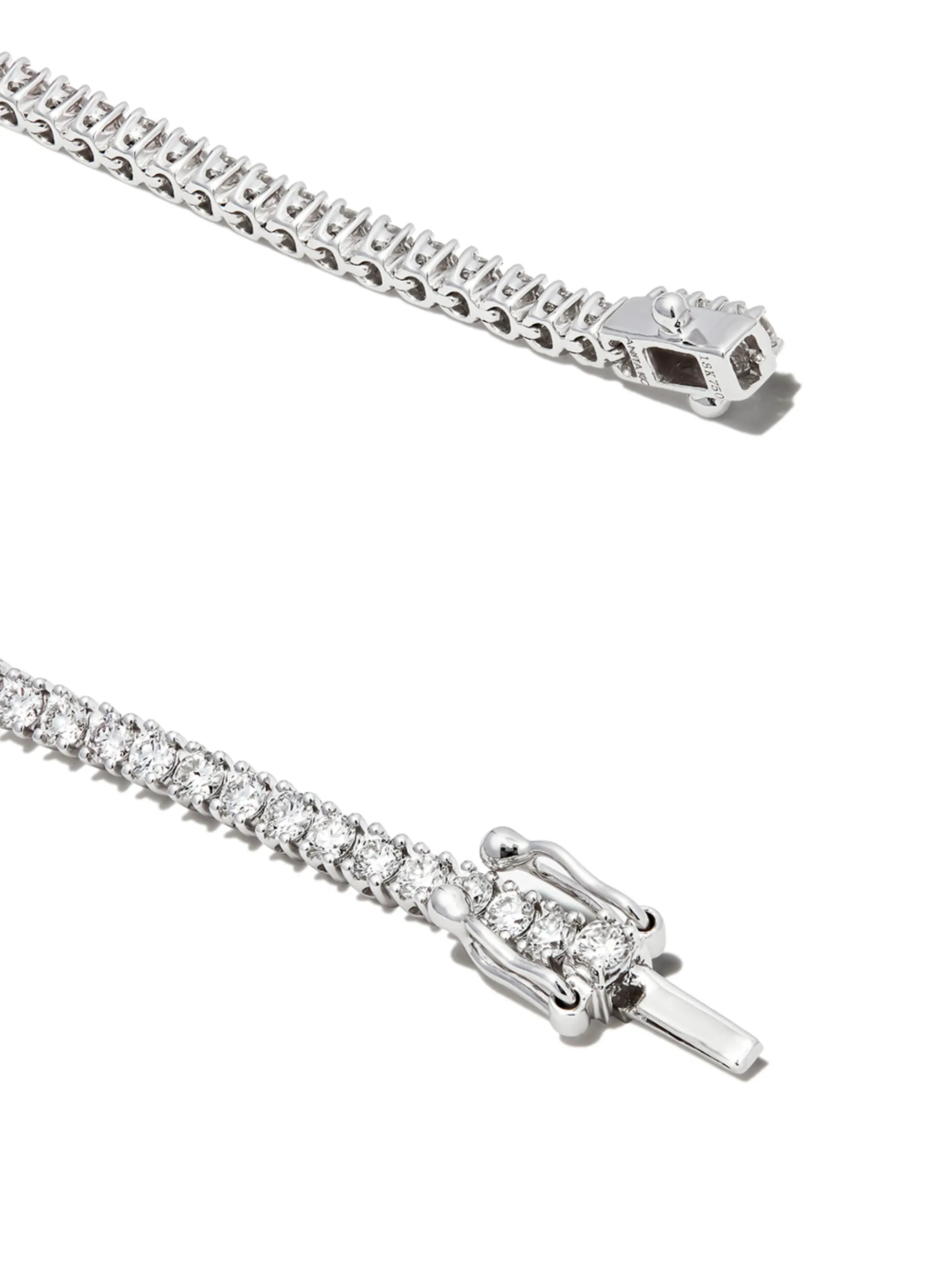 18kt white gold Hepburn diamond tennis bracelet