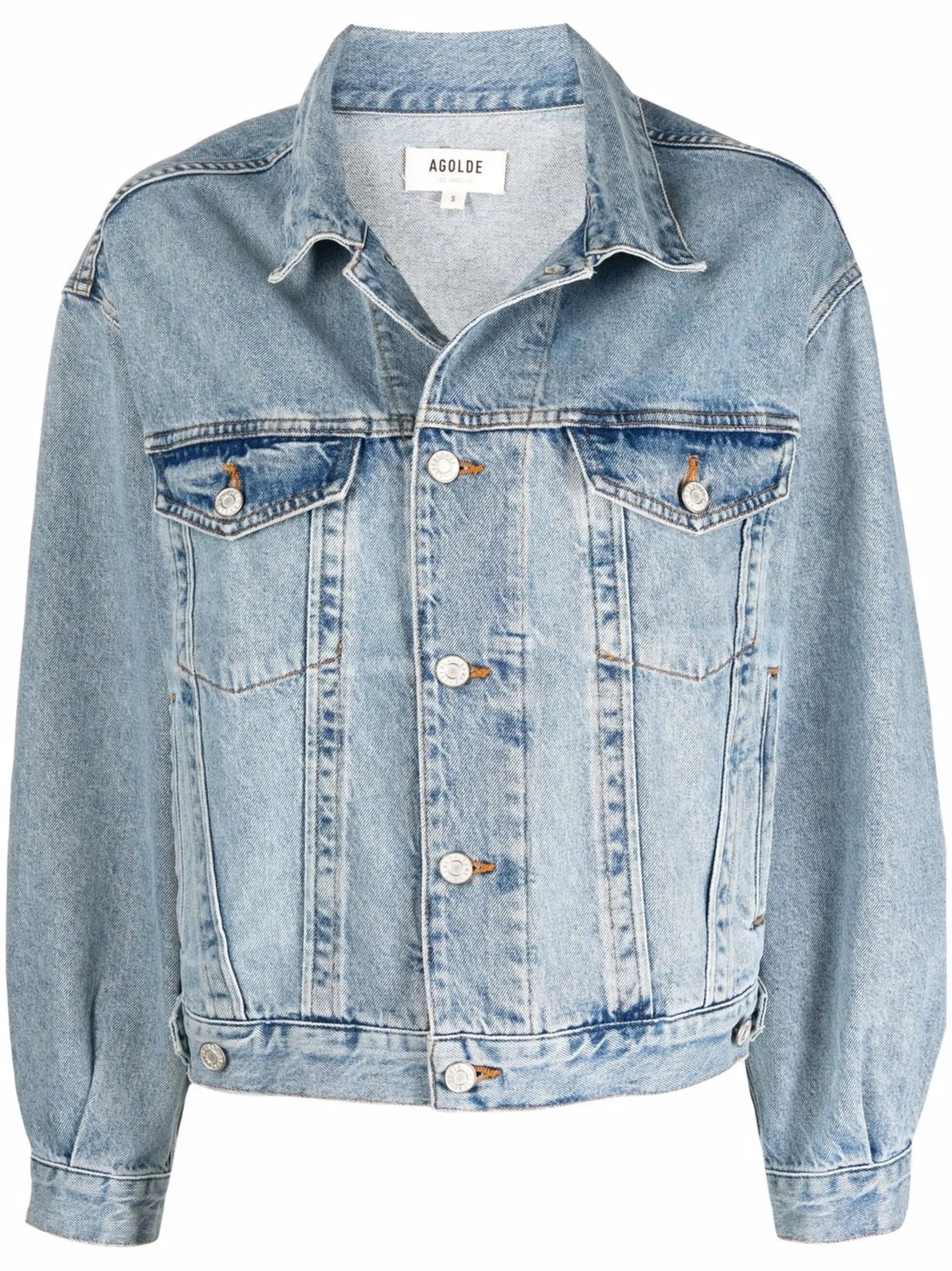 washed-effect denim jacket