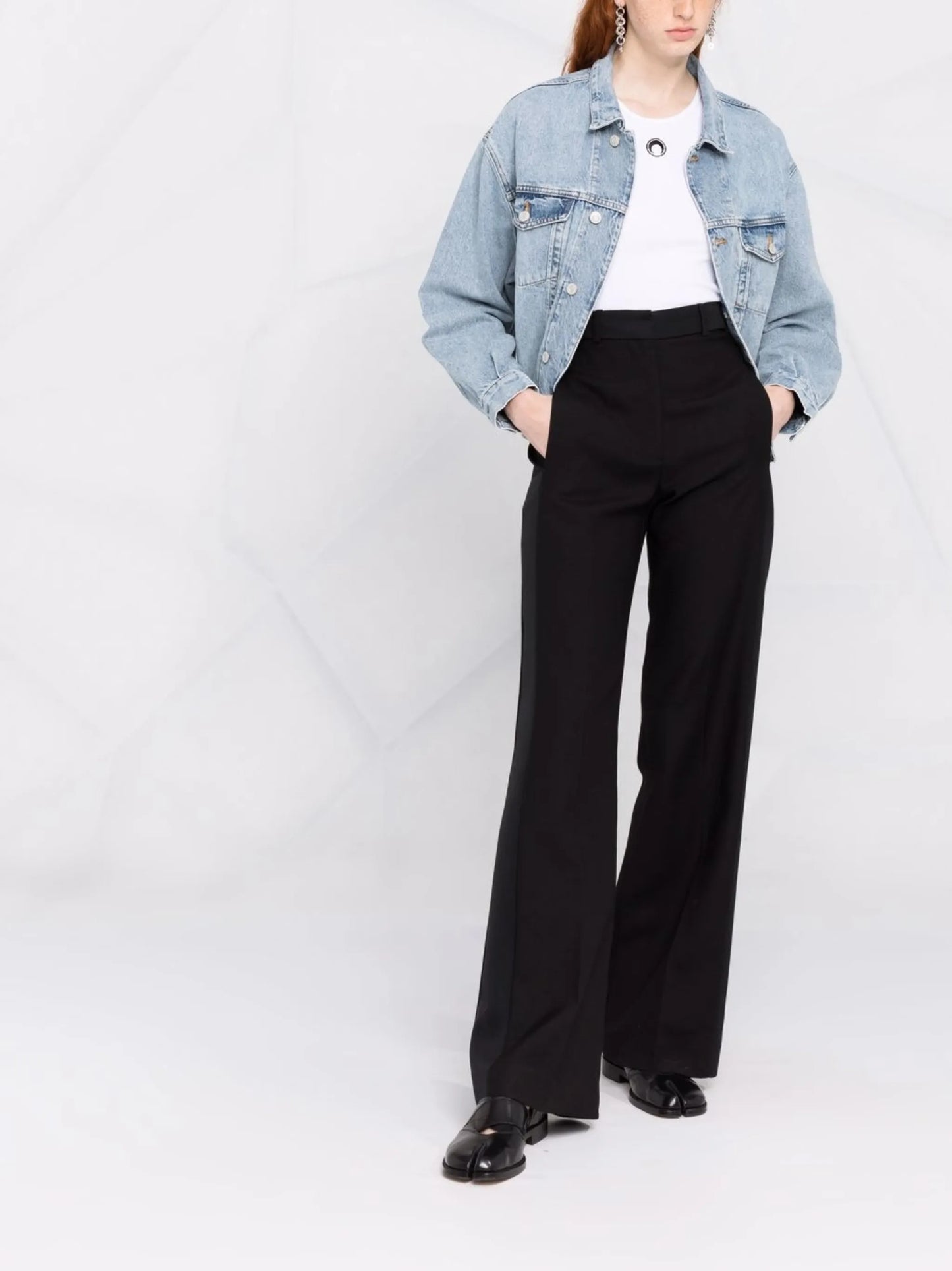 washed-effect denim jacket