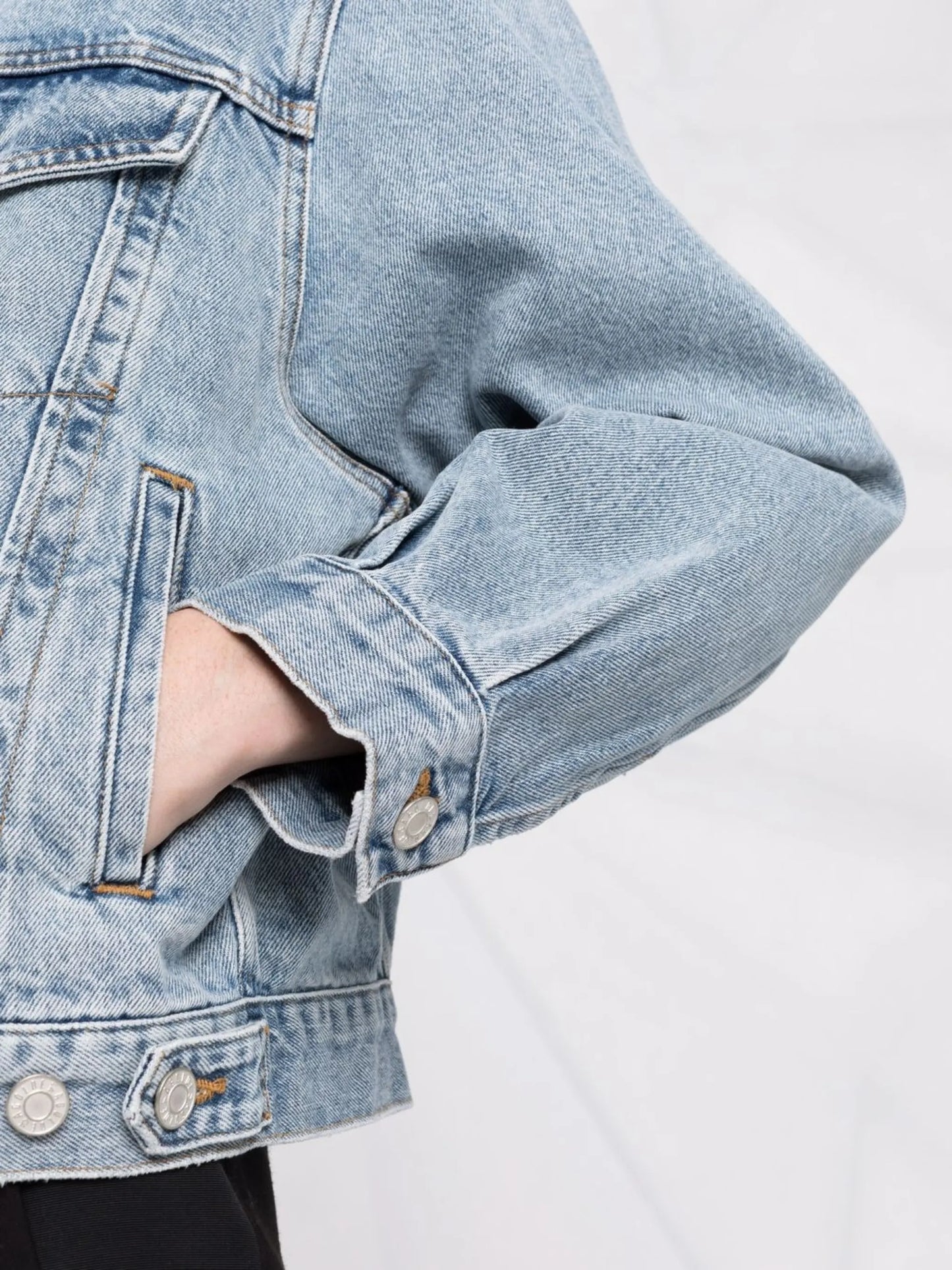 washed-effect denim jacket
