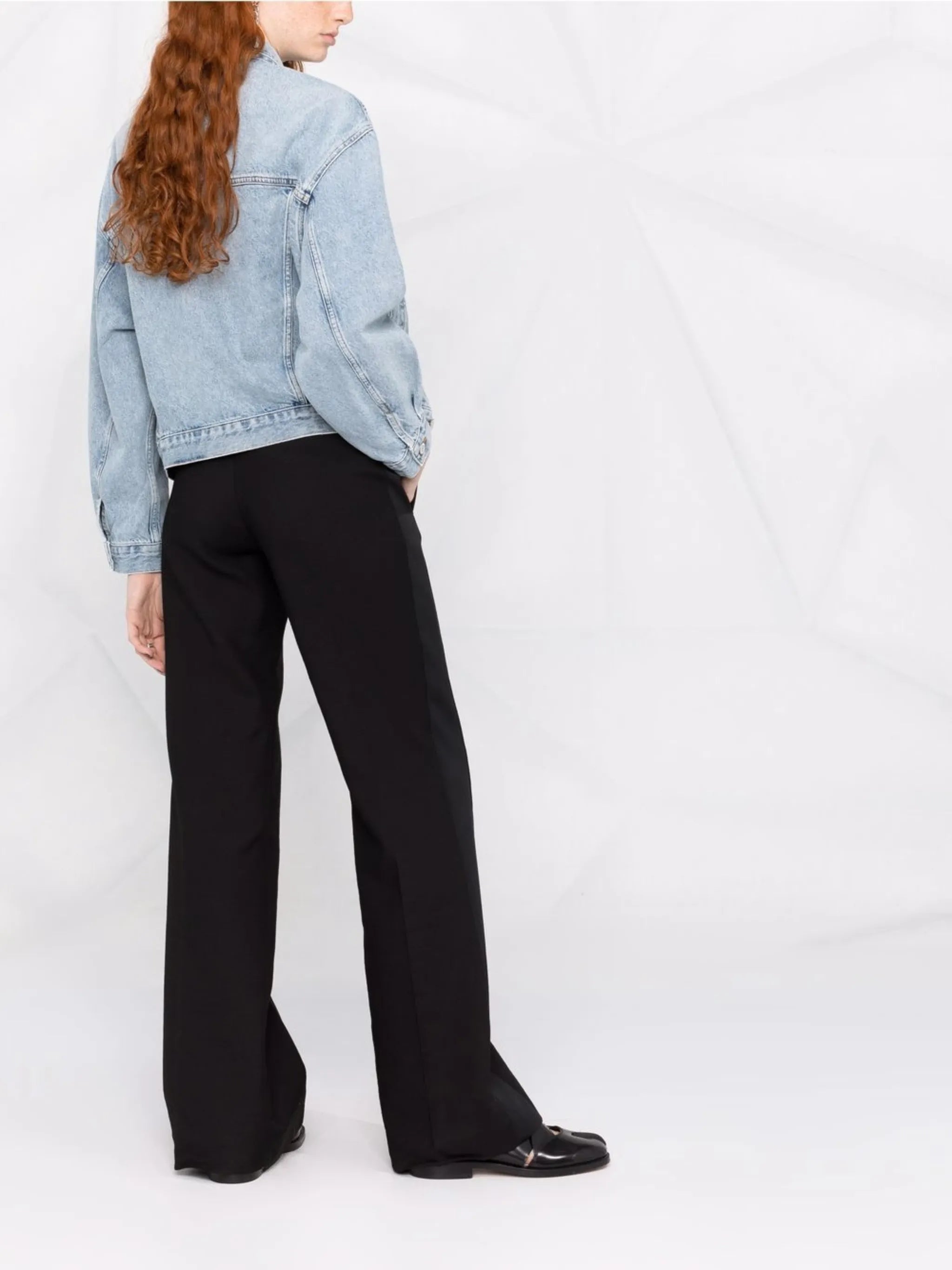 washed-effect denim jacket