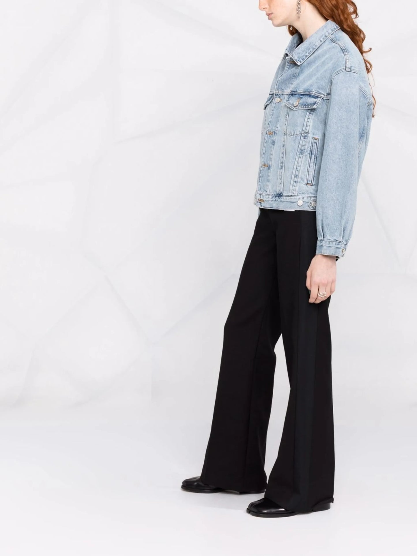 washed-effect denim jacket