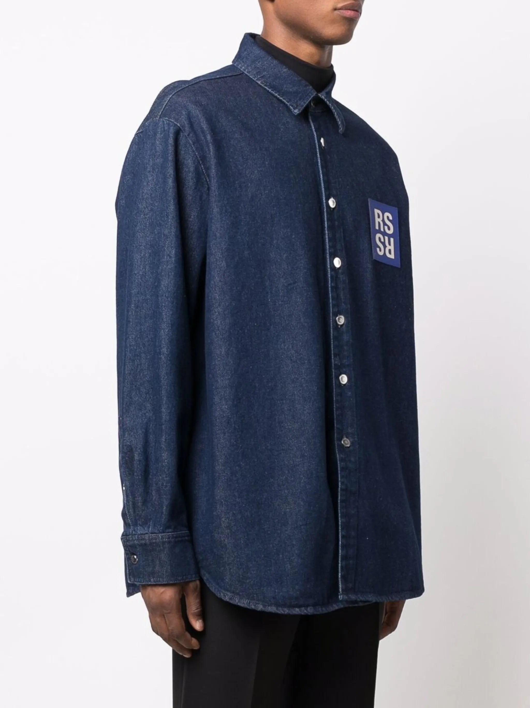 logo patch denim shirt