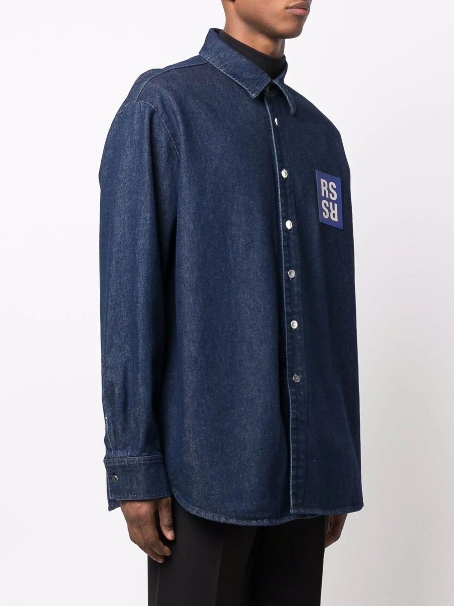 logo patch denim shirt
