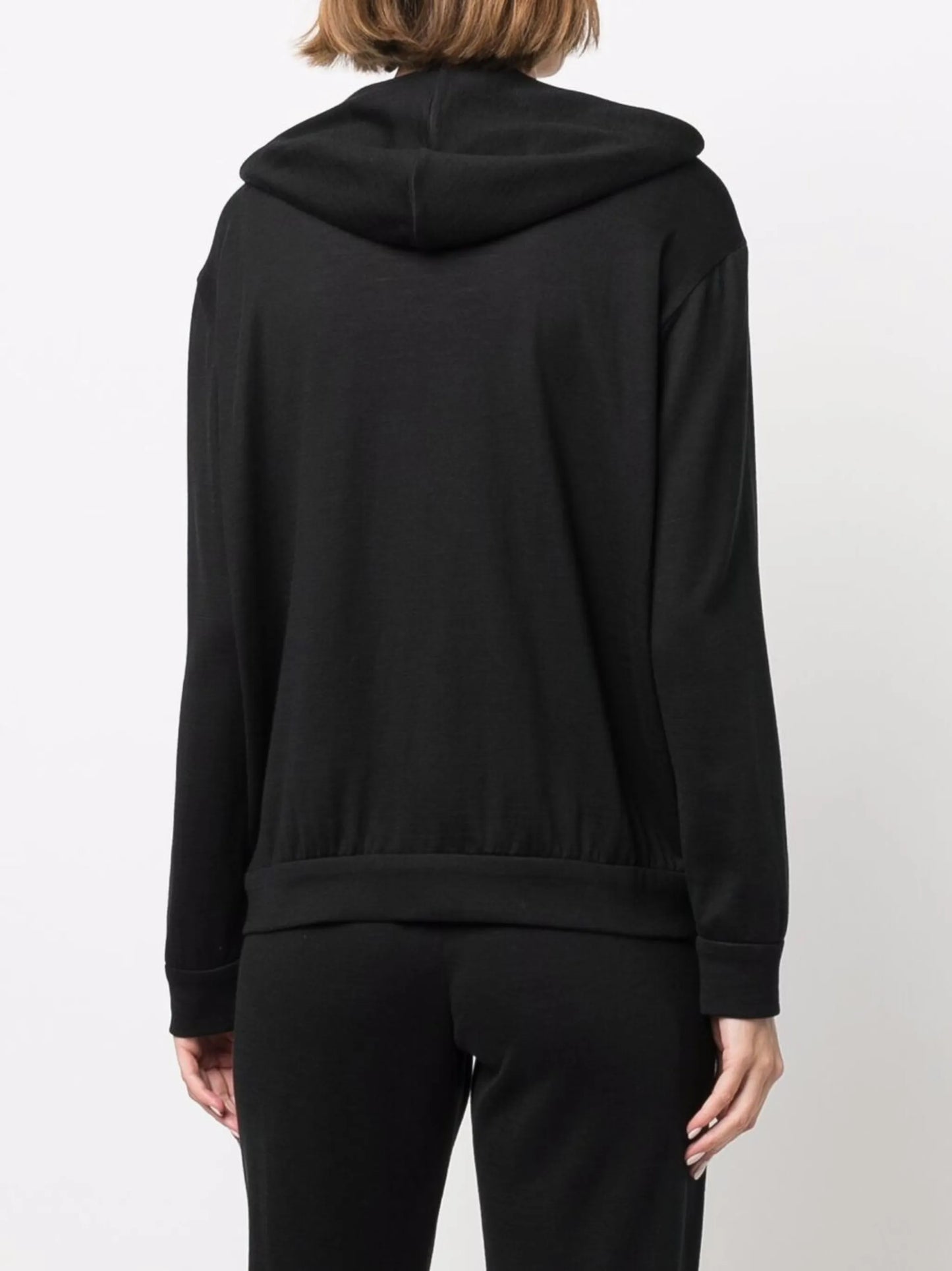 monili-trim zip-front hoodie