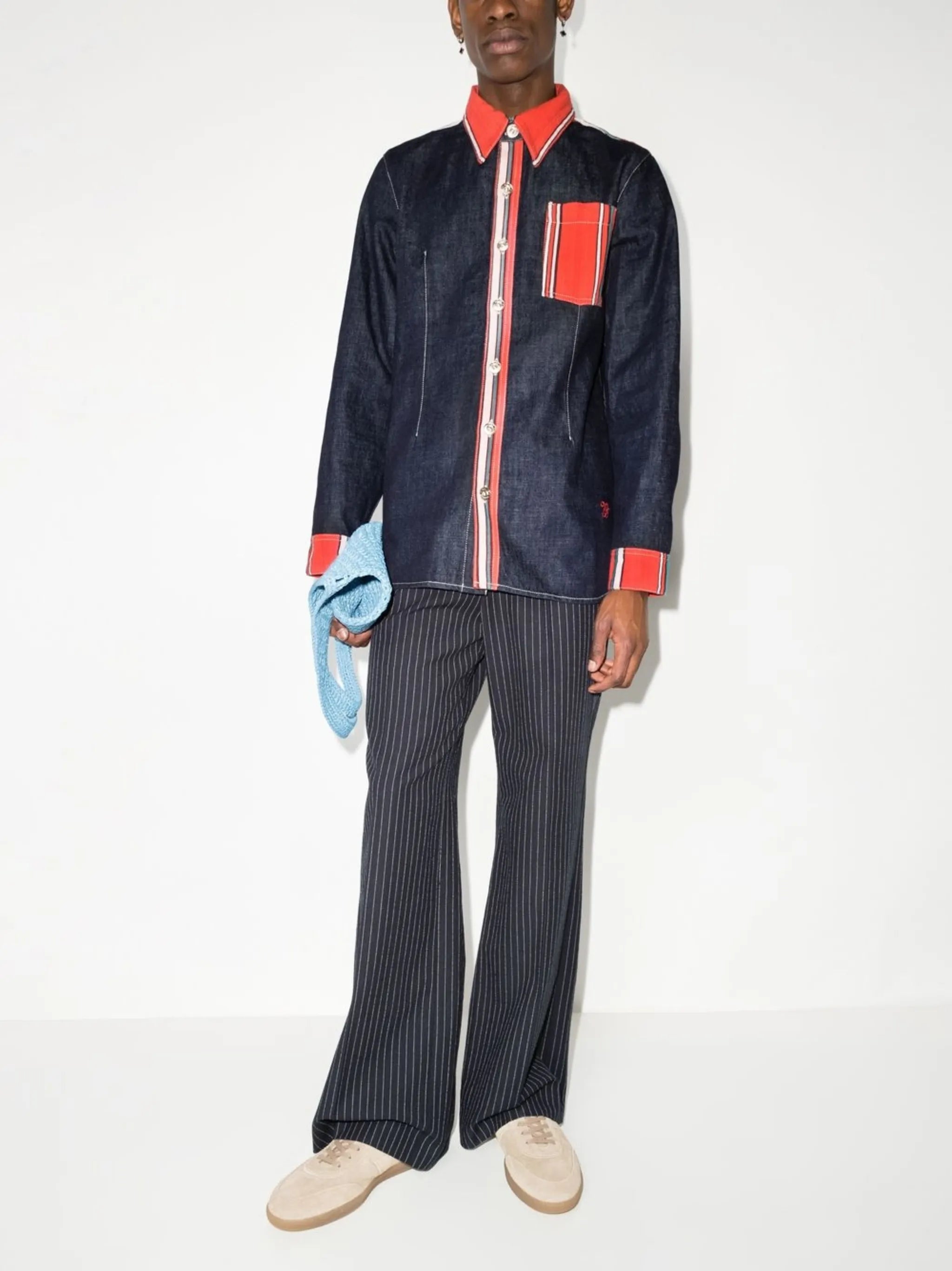 Cotonou patch pocket denim shirt