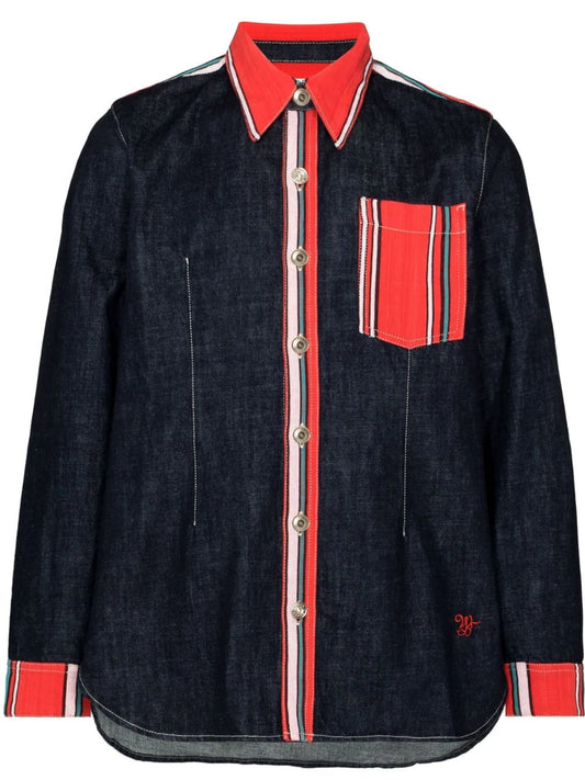 Cotonou patch pocket denim shirt