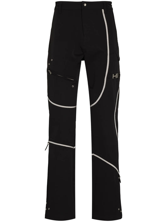 contrast piping track pants