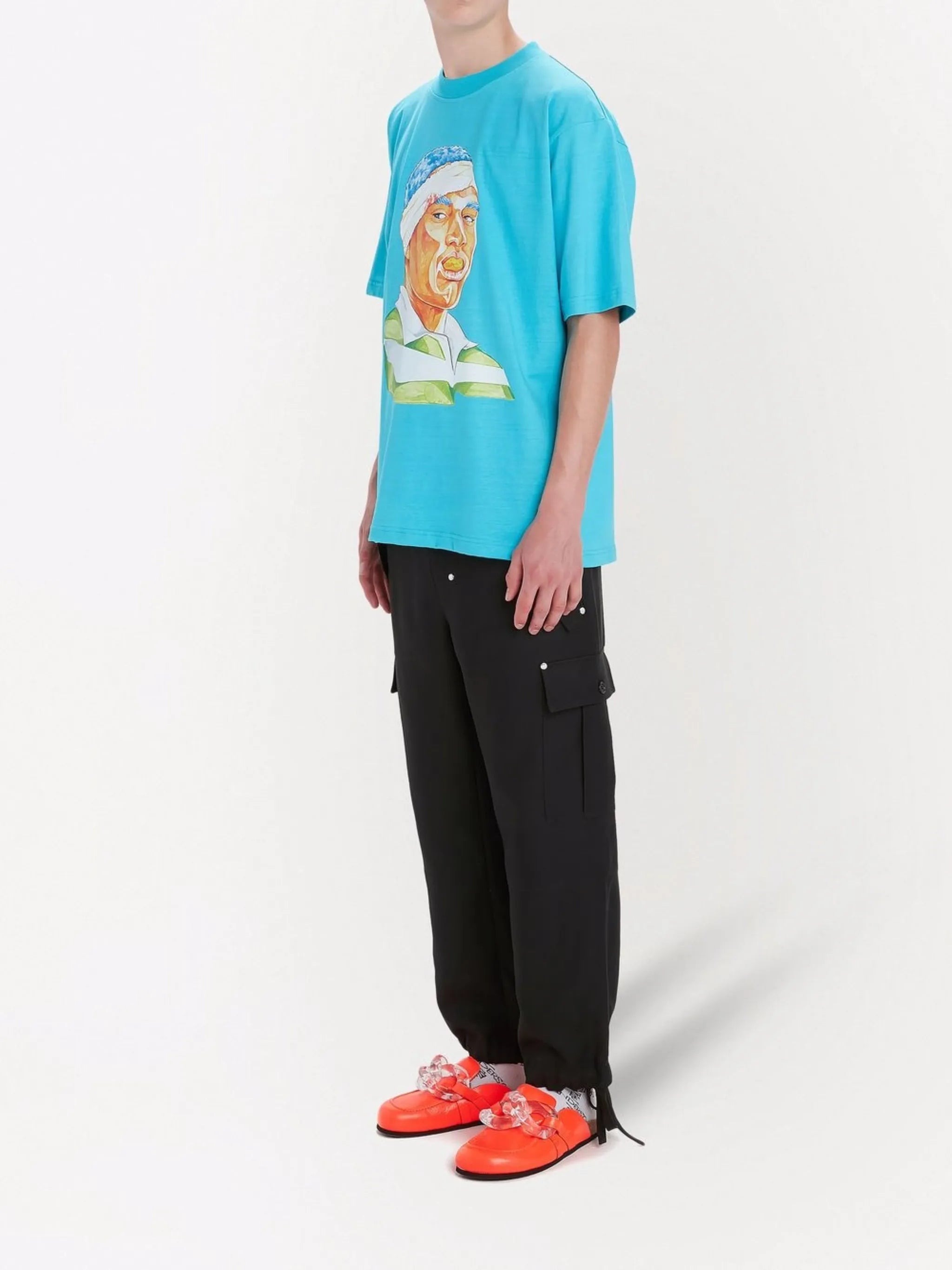Rugby-print cotton T-shirt