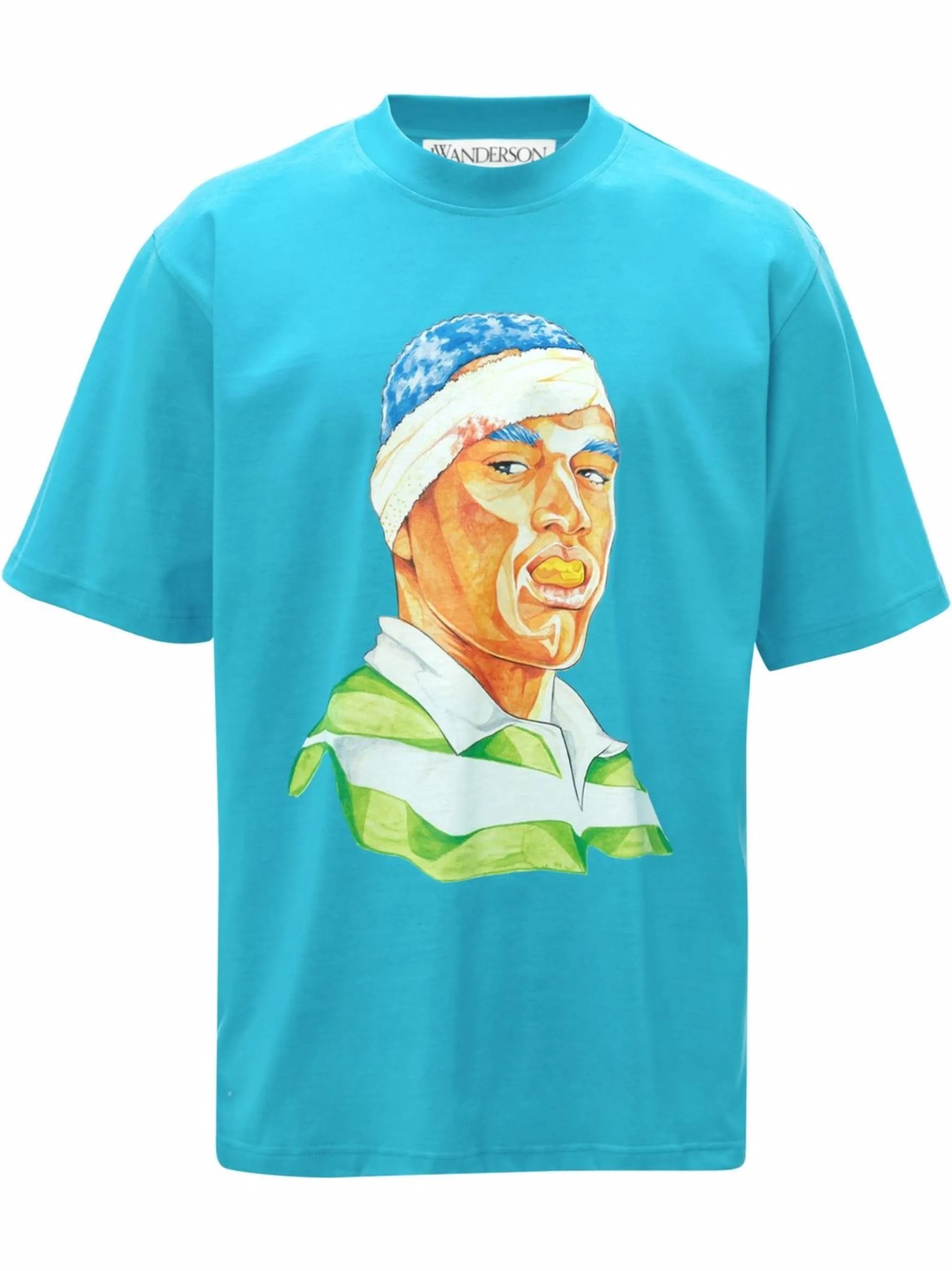 Rugby-print cotton T-shirt