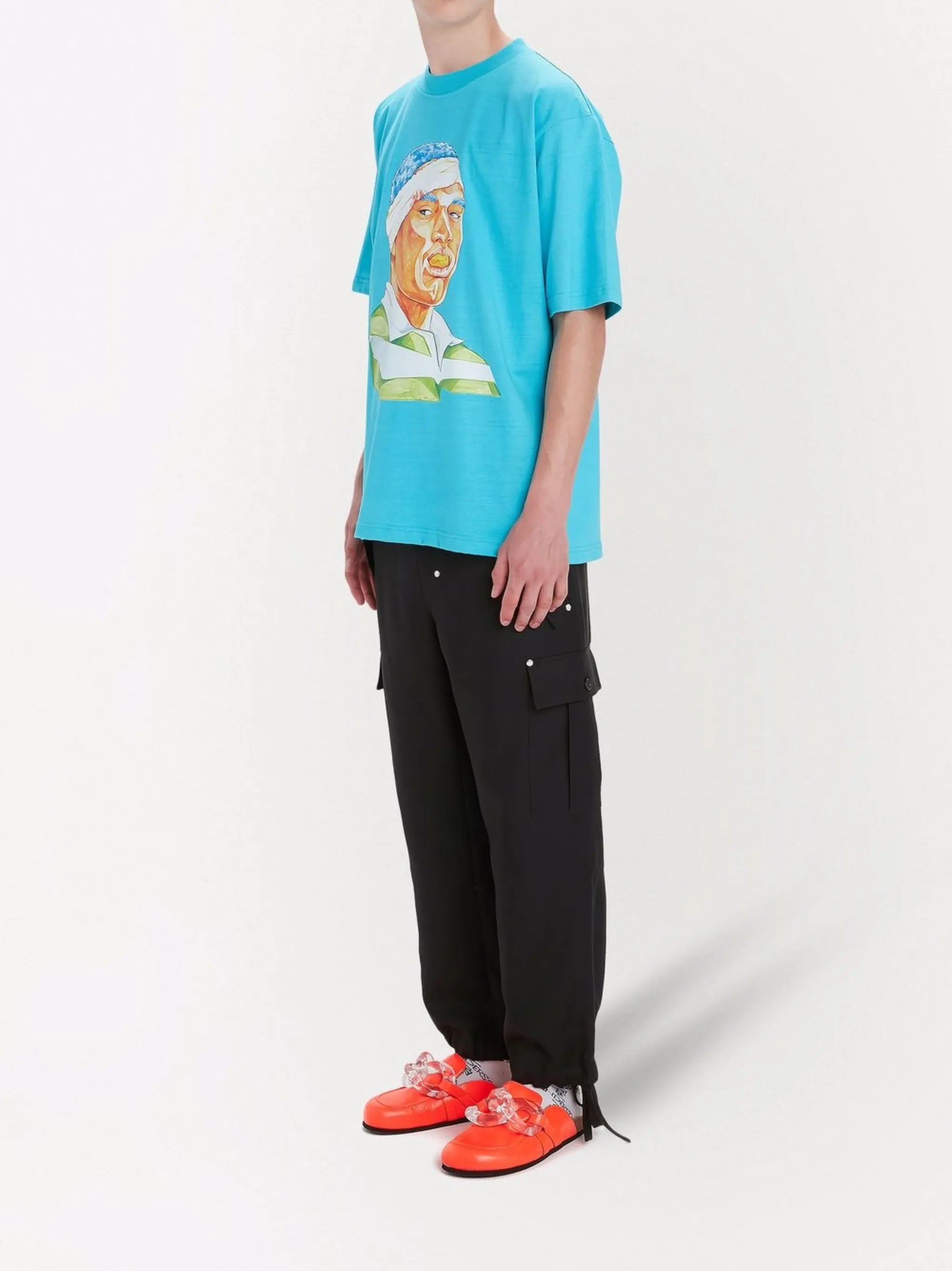 Rugby-print cotton T-shirt