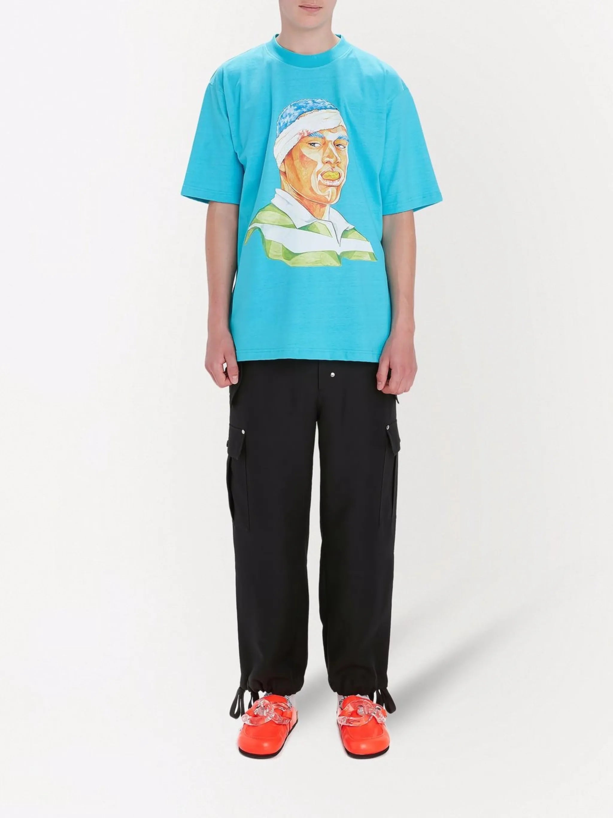 Rugby-print cotton T-shirt