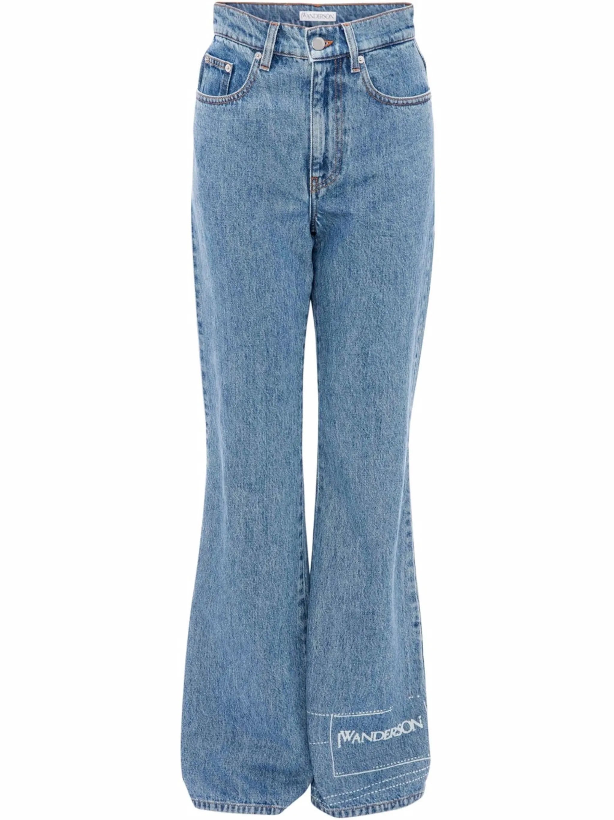 high-waisted bootcut jeans